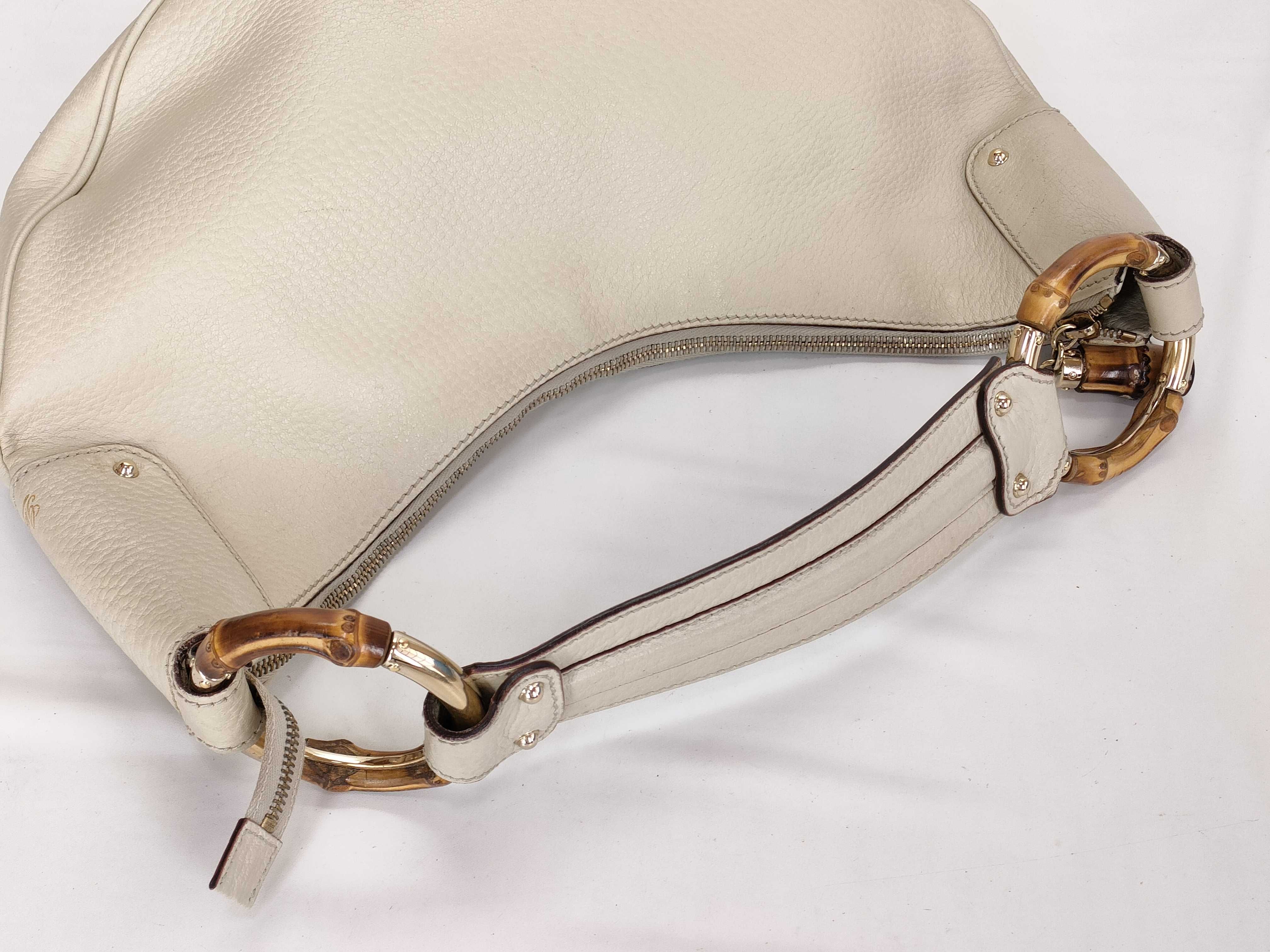 Bamboo Leather Handbag Shoulder Bag — view 3