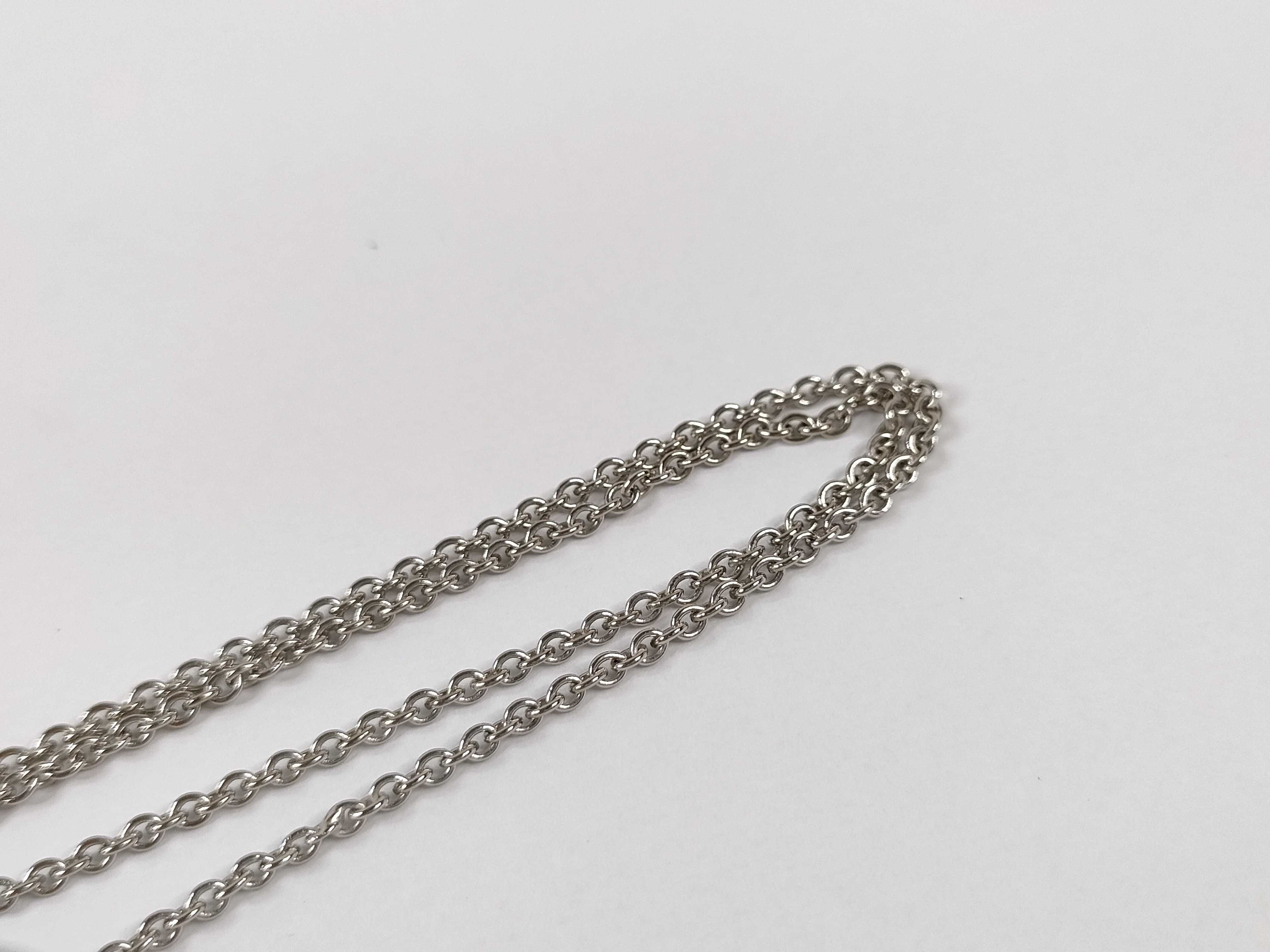 Mini Maillon PM Necklace, Rouge Vif x Silver Hardware, Hermes, Unused Necklace — view 6