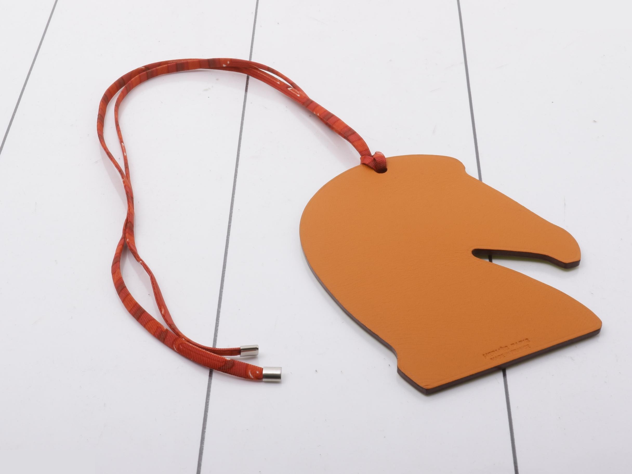 Samarkand Leather Ornament - Yellow/Orange — view 2