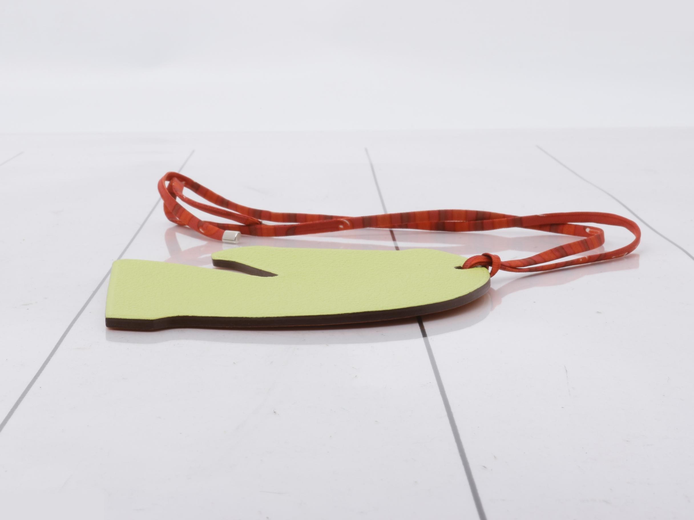 Samarkand Leather Ornament - Yellow/Orange — view 3
