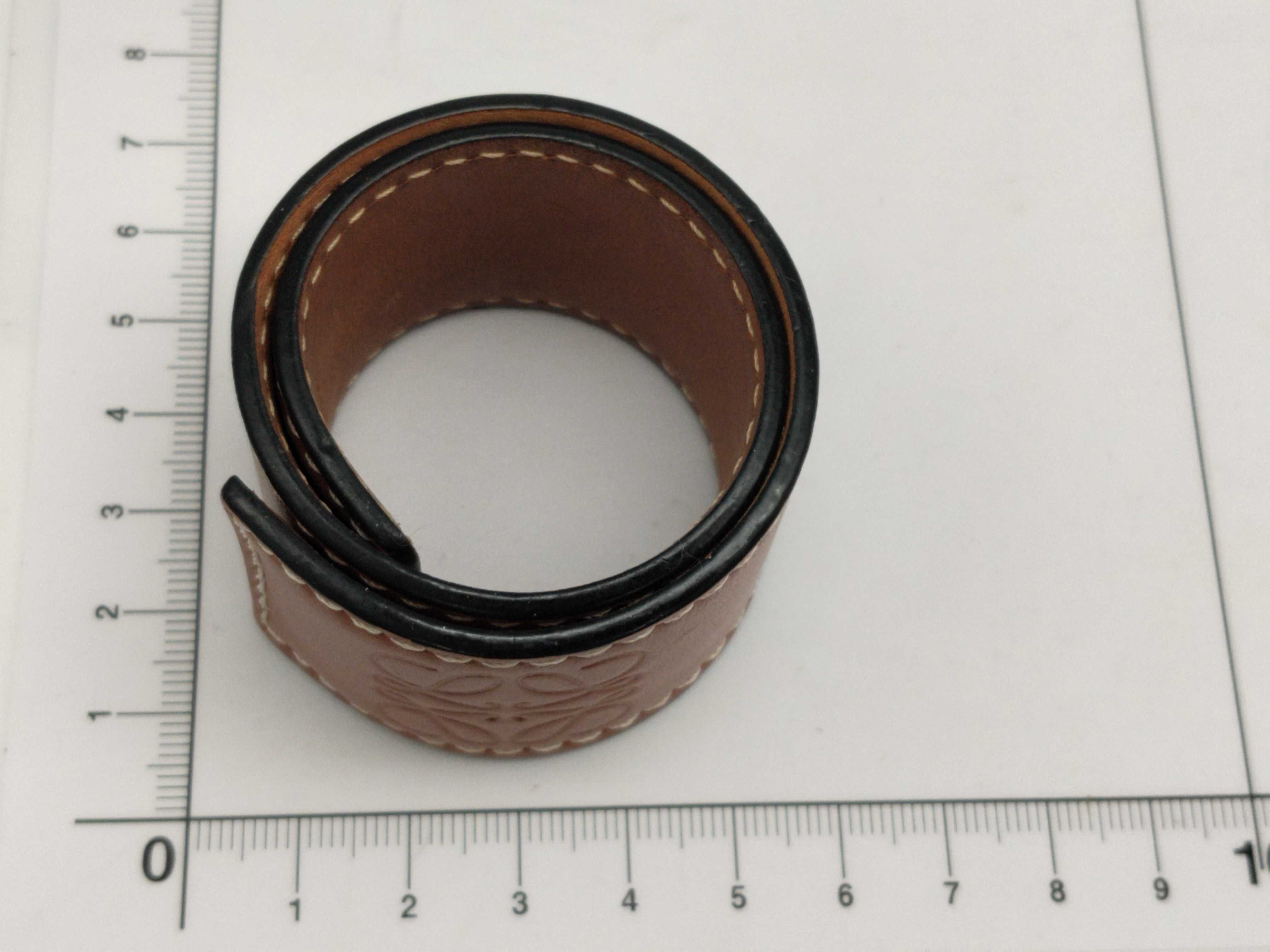 Slap Bracelet Small Anagram Leather Brown Bracelet Bangle Bracelet & Bangle — view 10