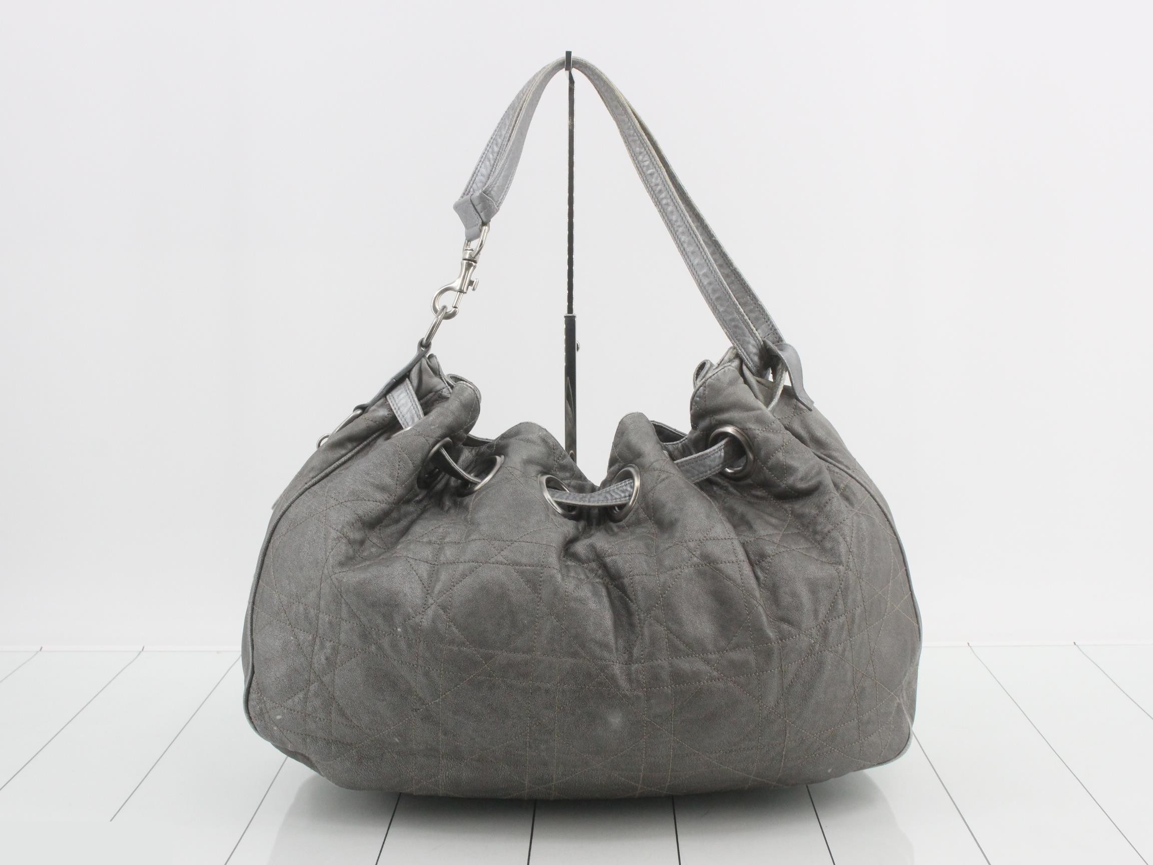 Cannage Leather Shoulder Bag