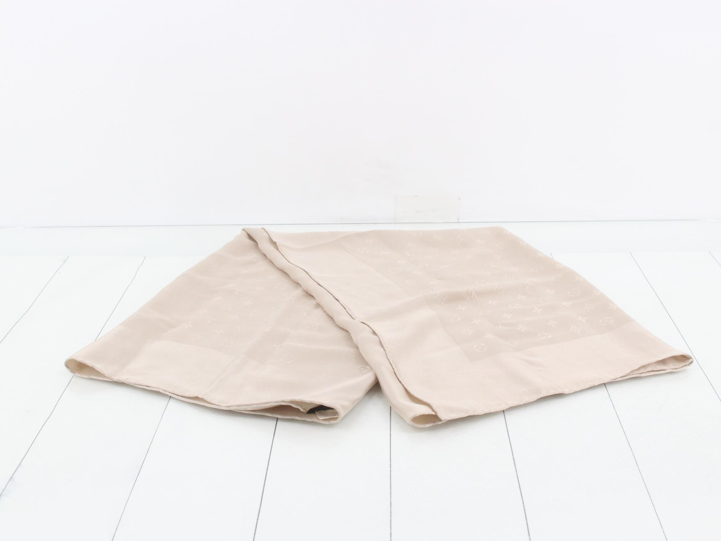 Monogram Shawl, Beige — view 3