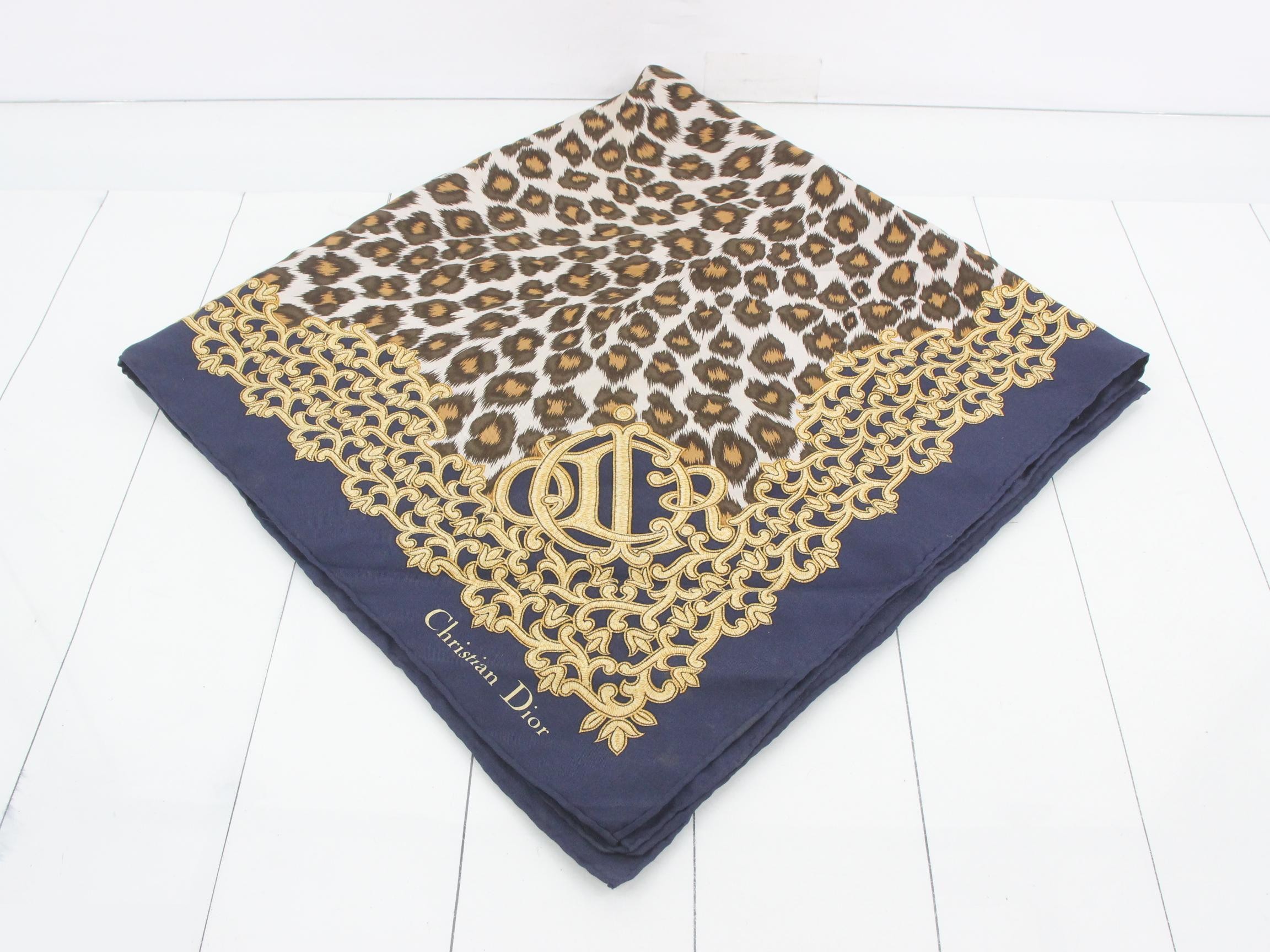 silk scarf, leopard print