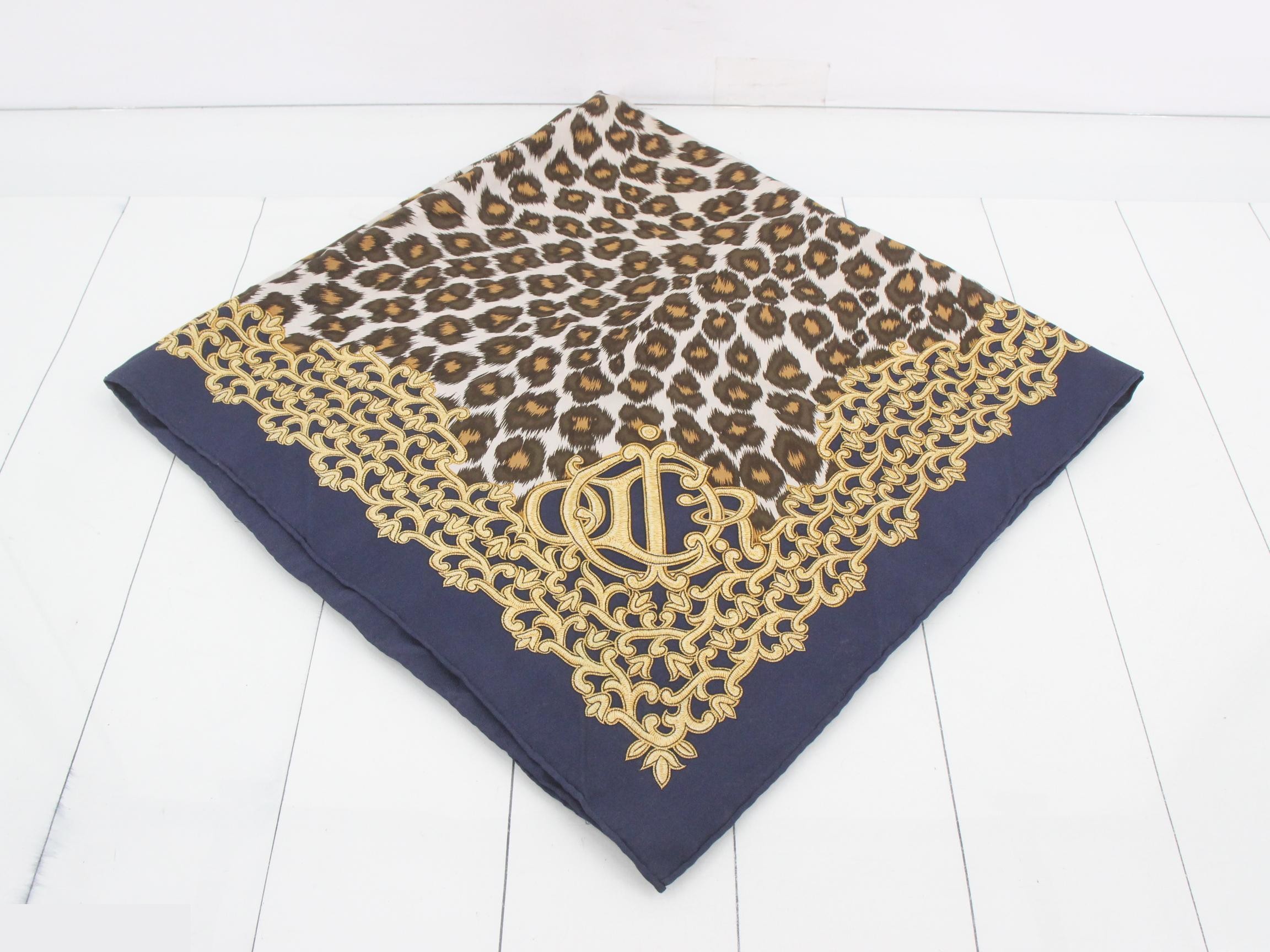 silk scarf, leopard print — view 2
