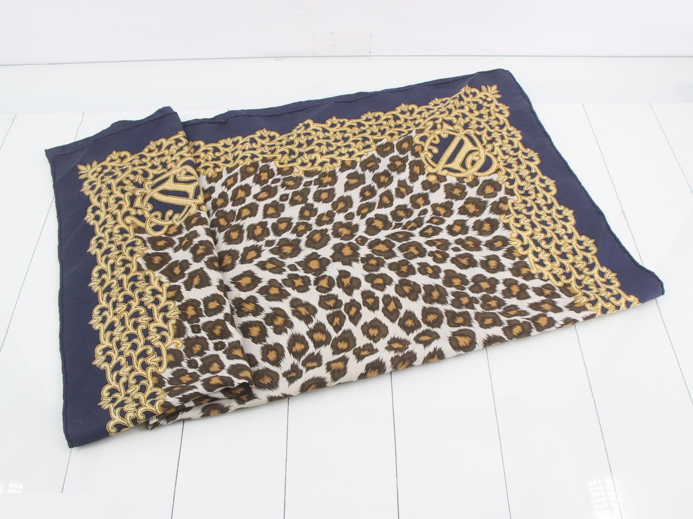 silk scarf, leopard print — view 3