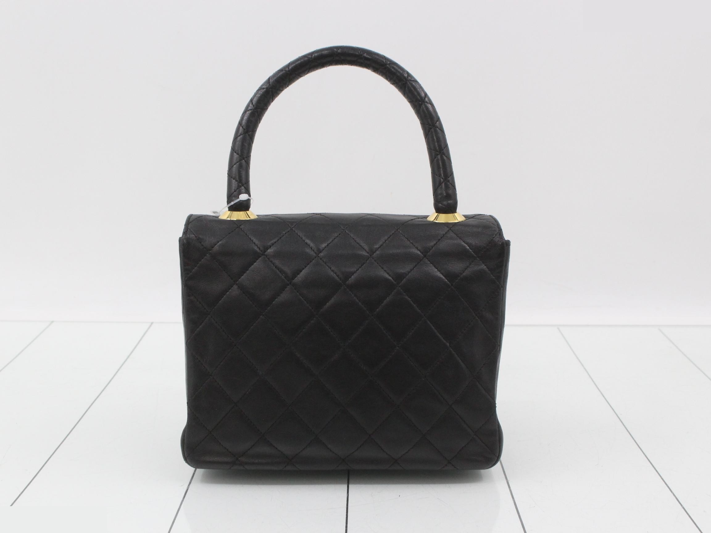 Top-handle leather handbag with Coco Mark — view 2