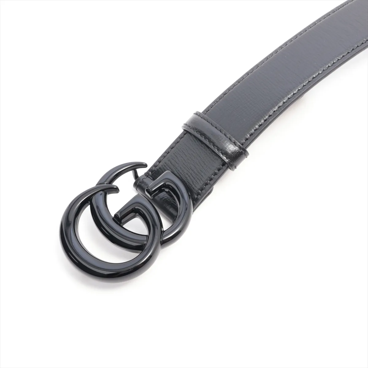 414516 GG Marmont Belt 90 Leather Black — view 2