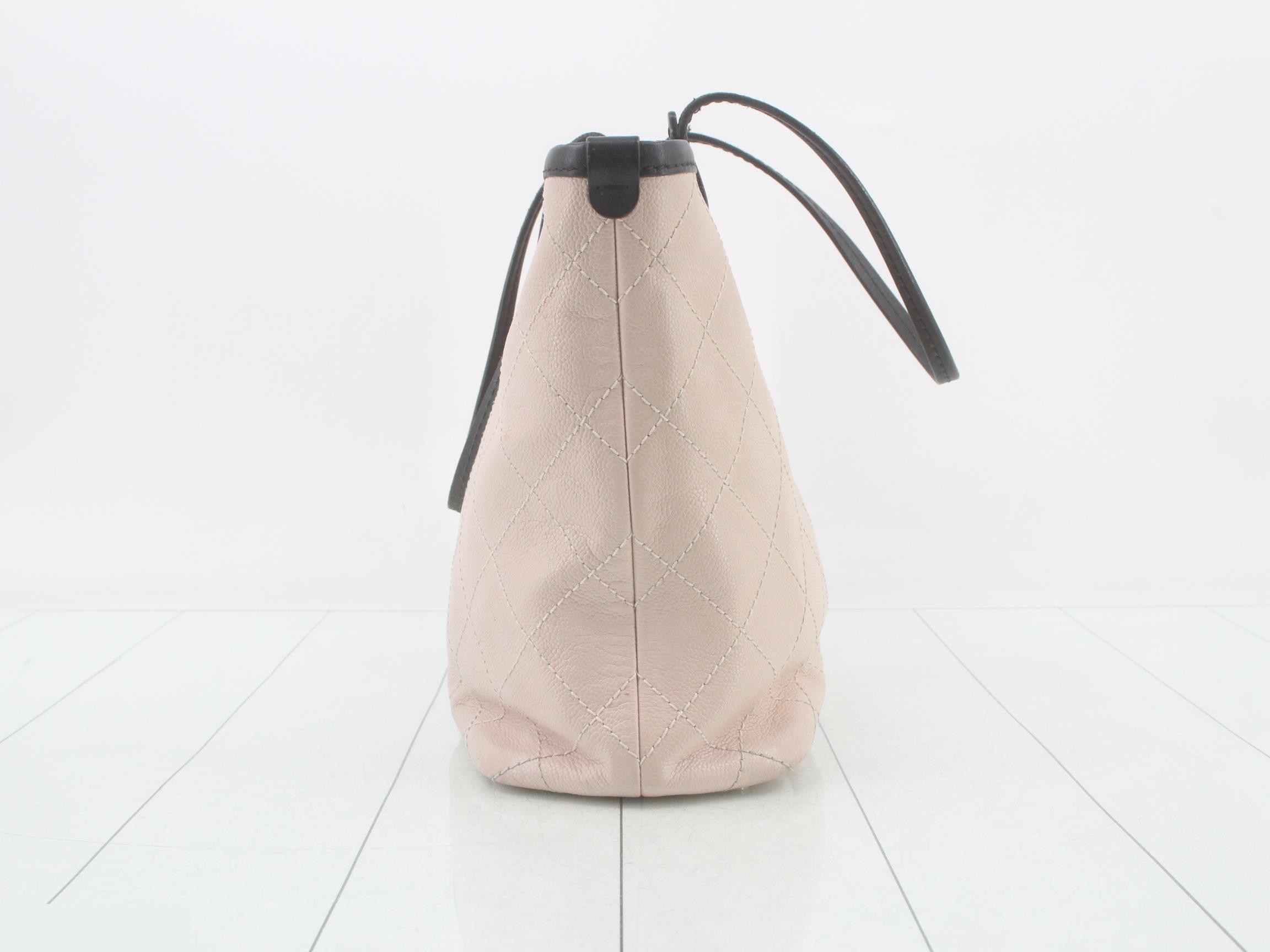 On the Road Caviar Skin Tote Bag with Pouch — view 4