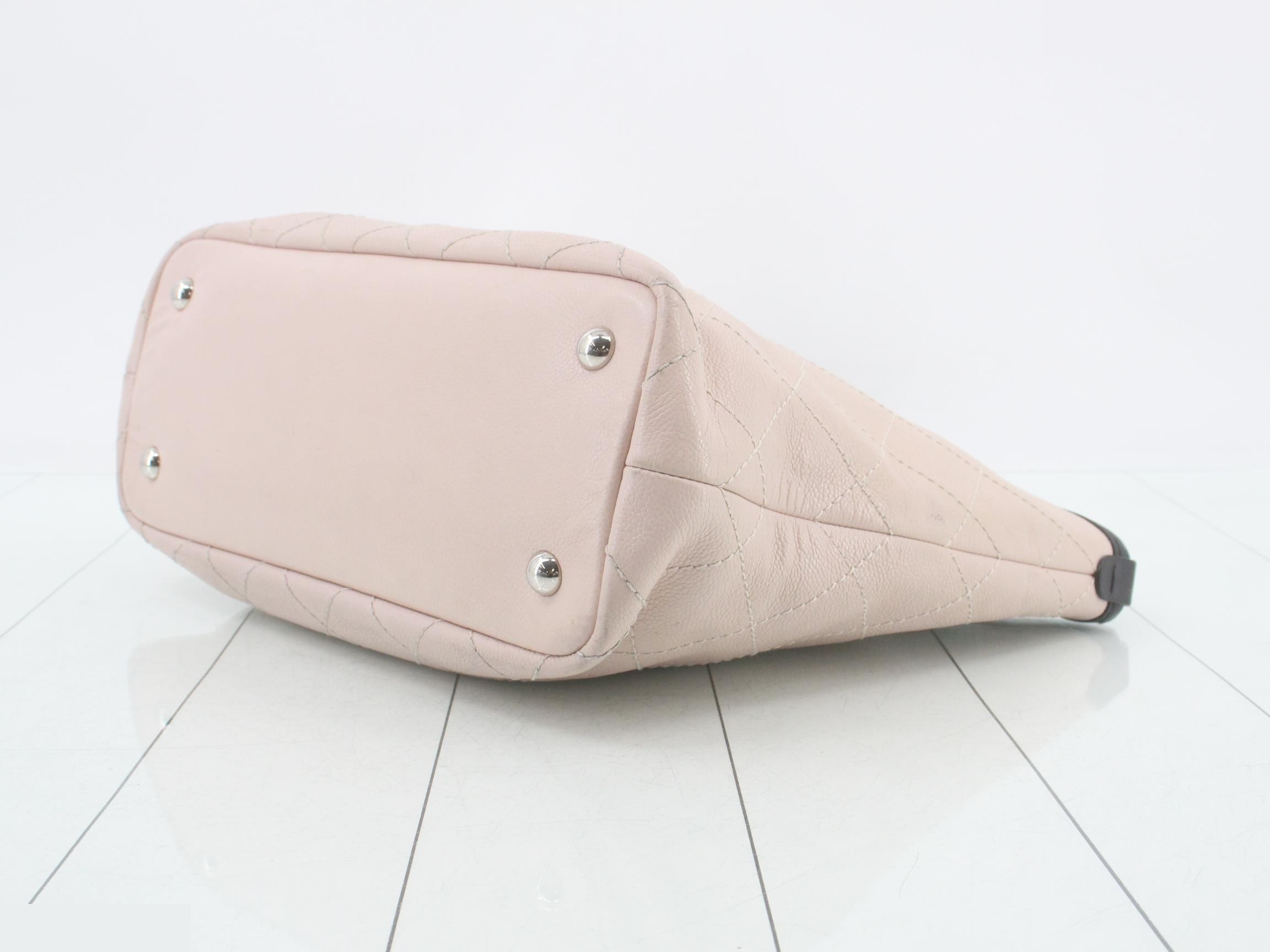 On the Road Caviar Skin Tote Bag with Pouch — view 6