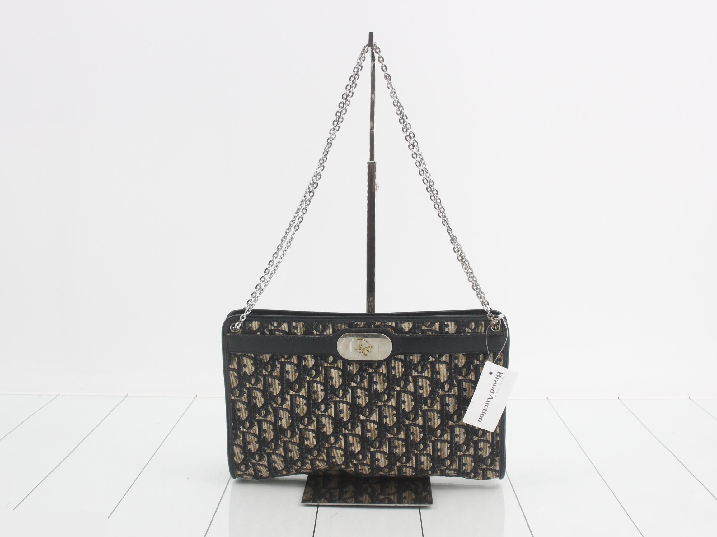 Trotter Canvas Leather Chain Shoulder Bag