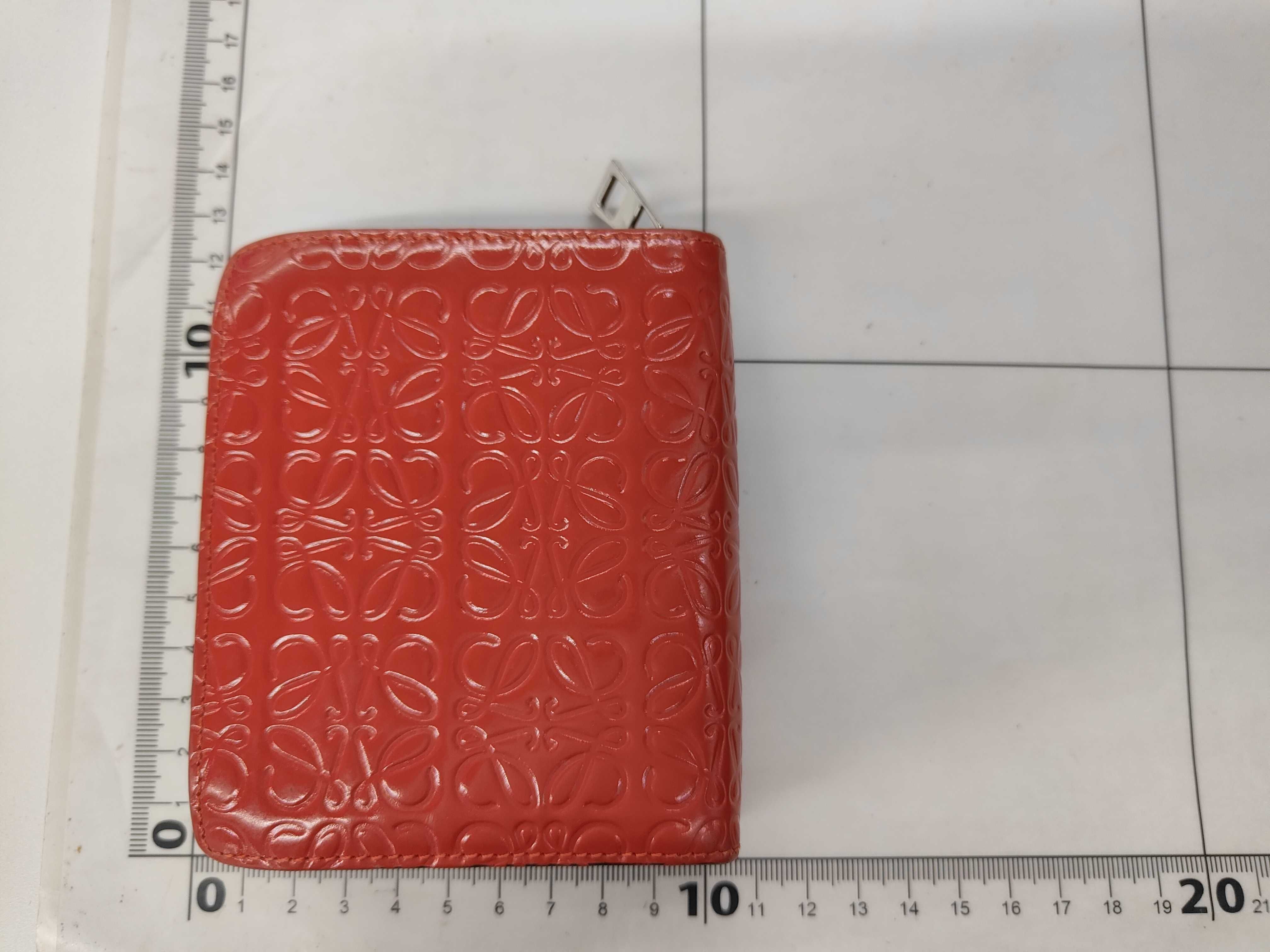 Leather Repeat Anagram Compact Wallet — view 2