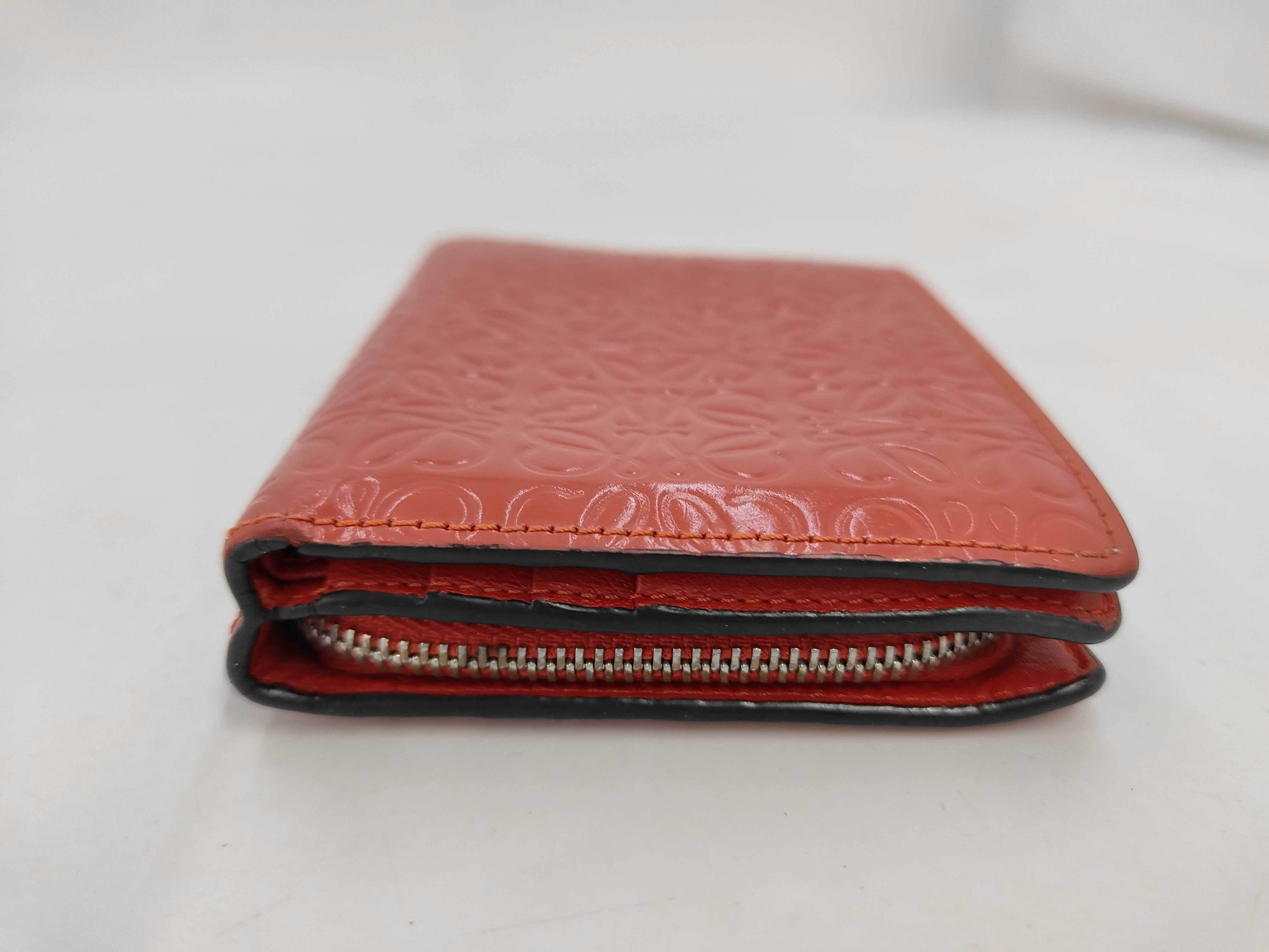 Leather Repeat Anagram Compact Wallet — view 3