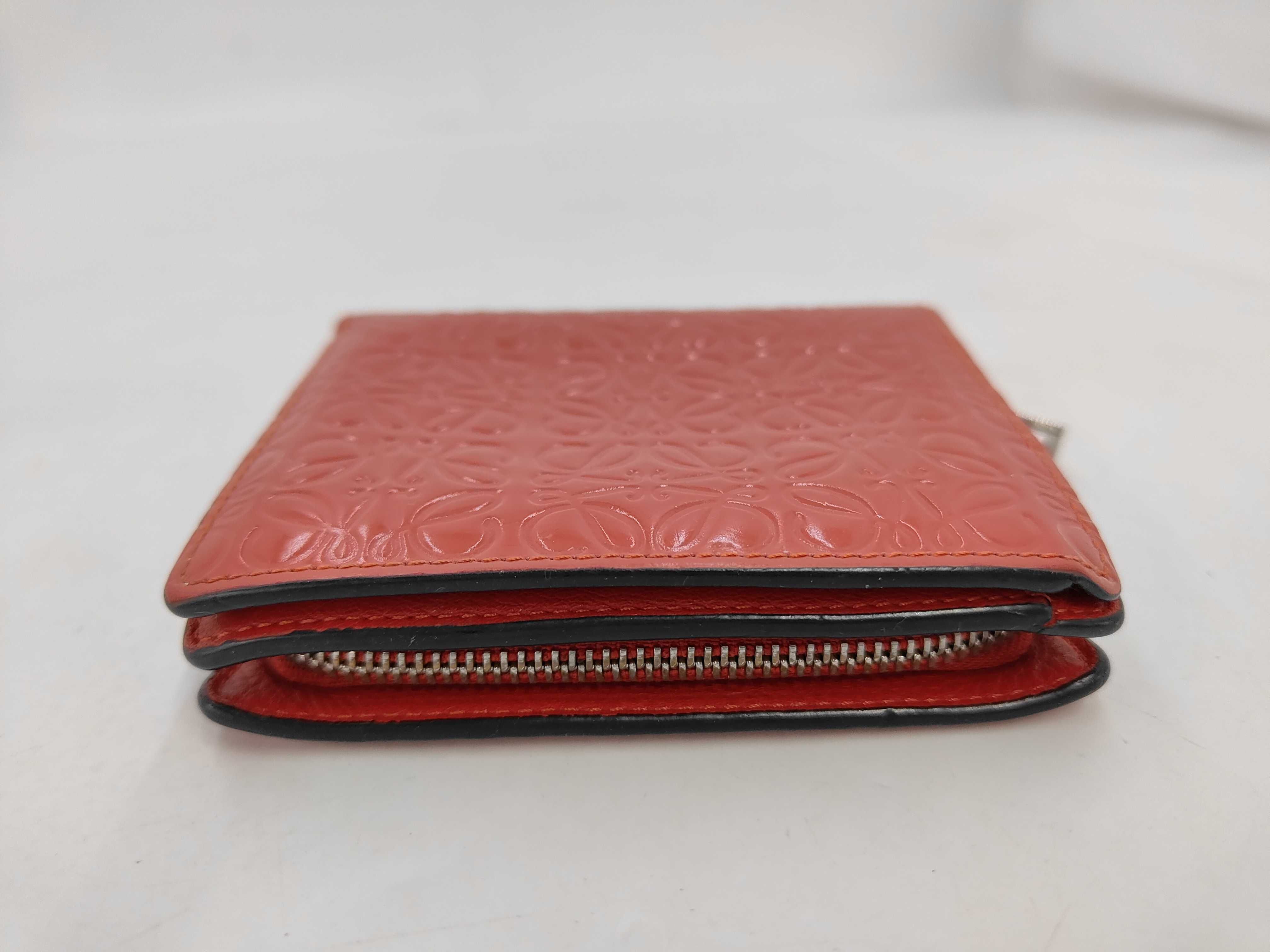 Leather Repeat Anagram Compact Wallet — view 4