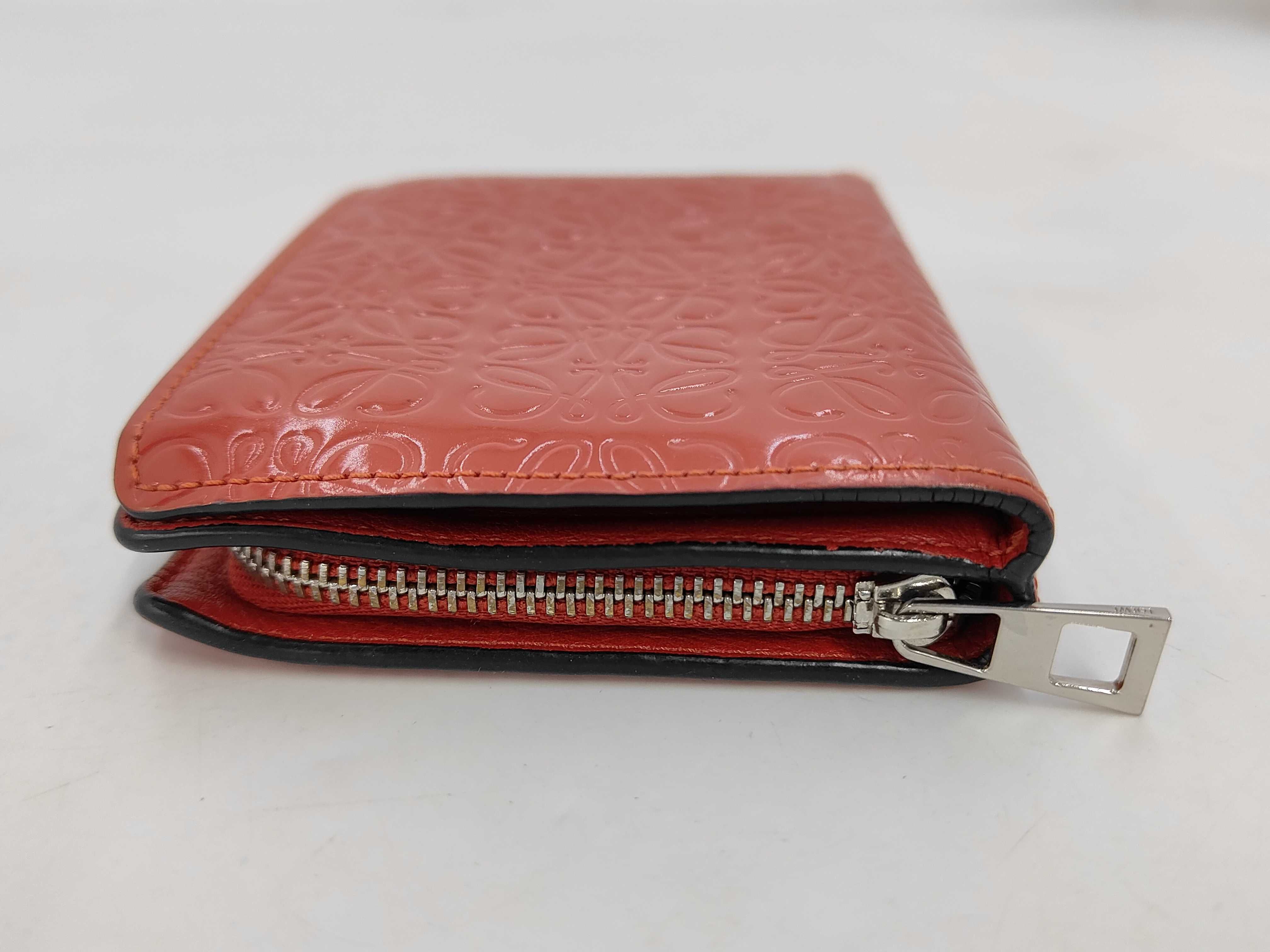 Leather Repeat Anagram Compact Wallet — view 5