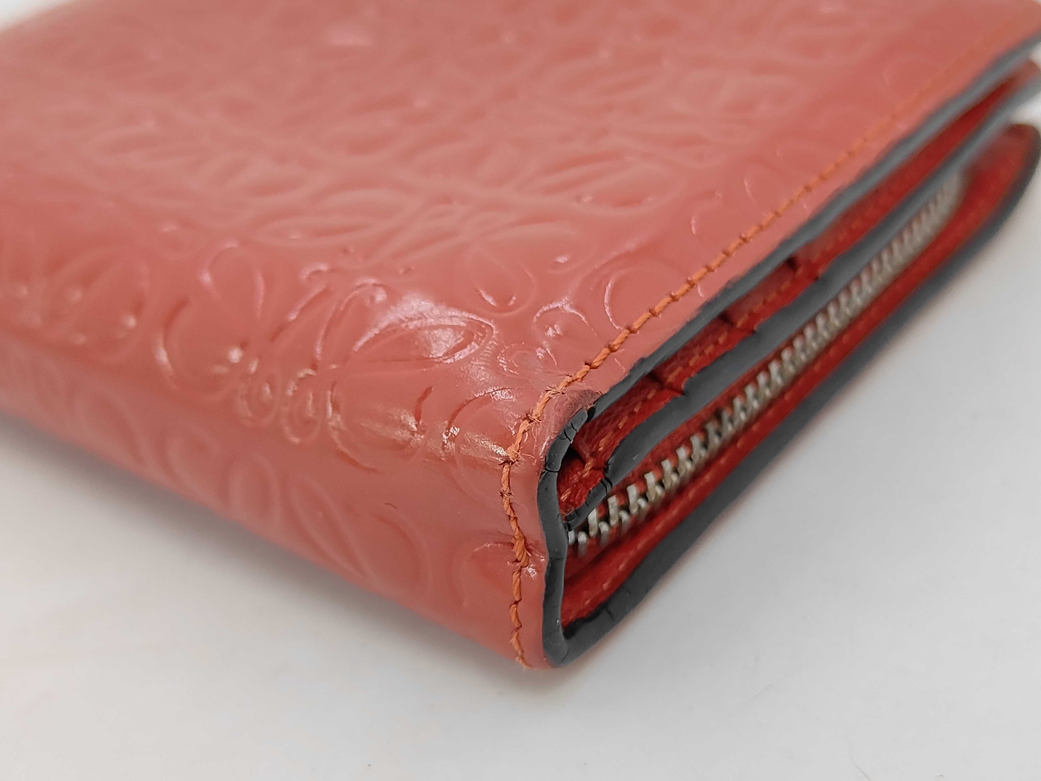 Leather Repeat Anagram Compact Wallet — view 6