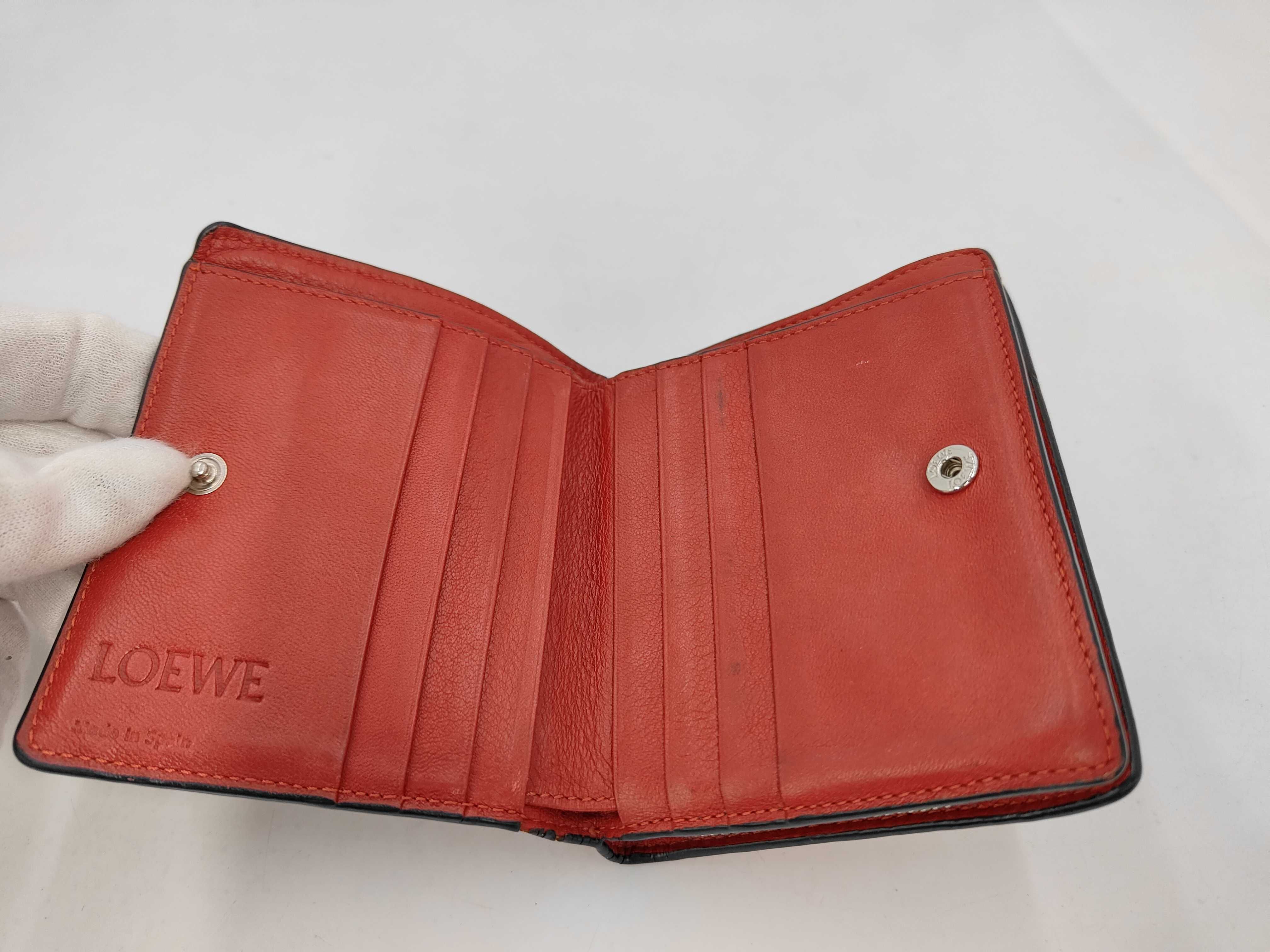 Leather Repeat Anagram Compact Wallet — view 8