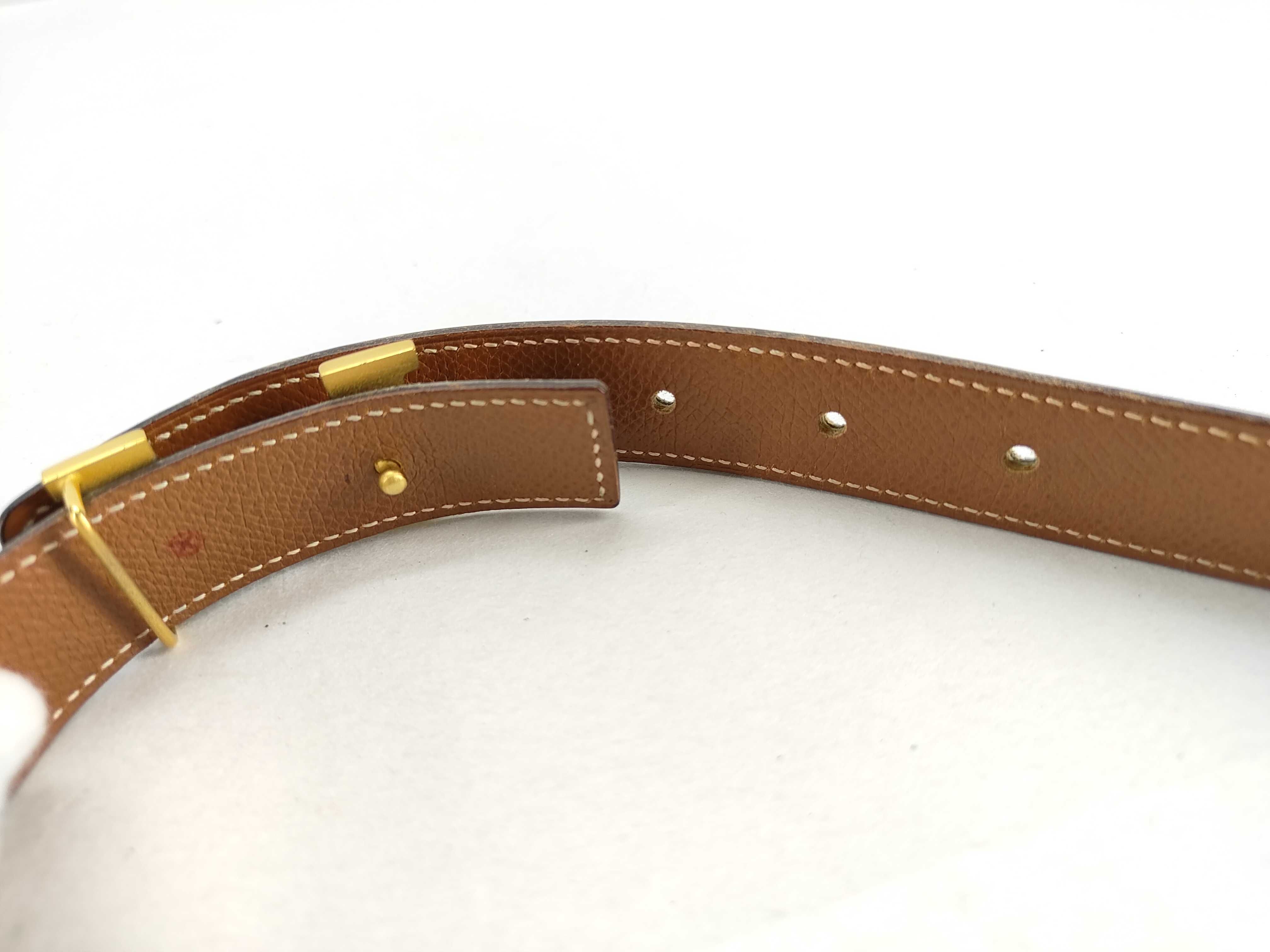 Mini Constance H Belt Z: Belt Black x Gold Belt — view 5