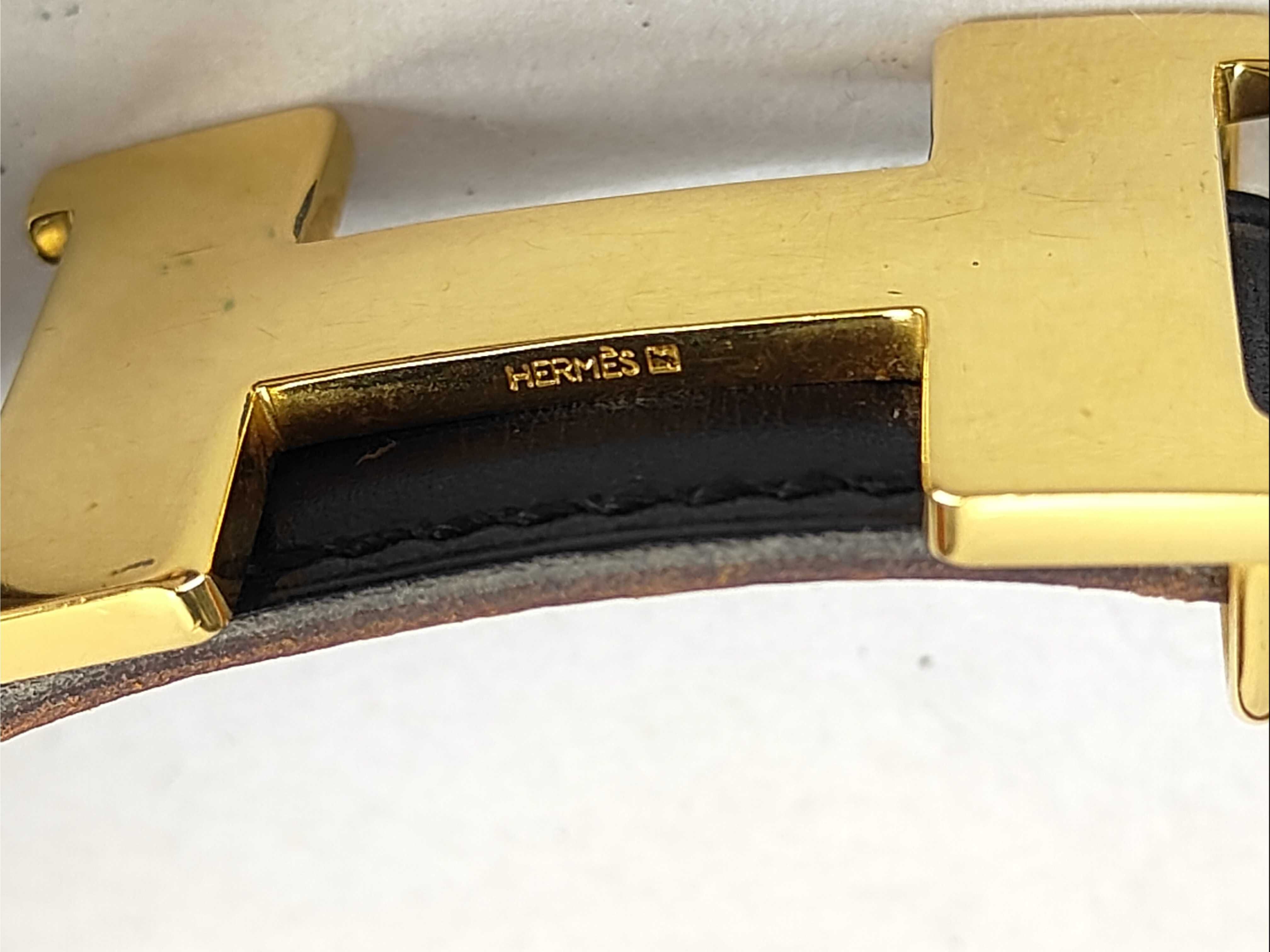 Mini Constance H Belt Z: Belt Black x Gold Belt — view 10