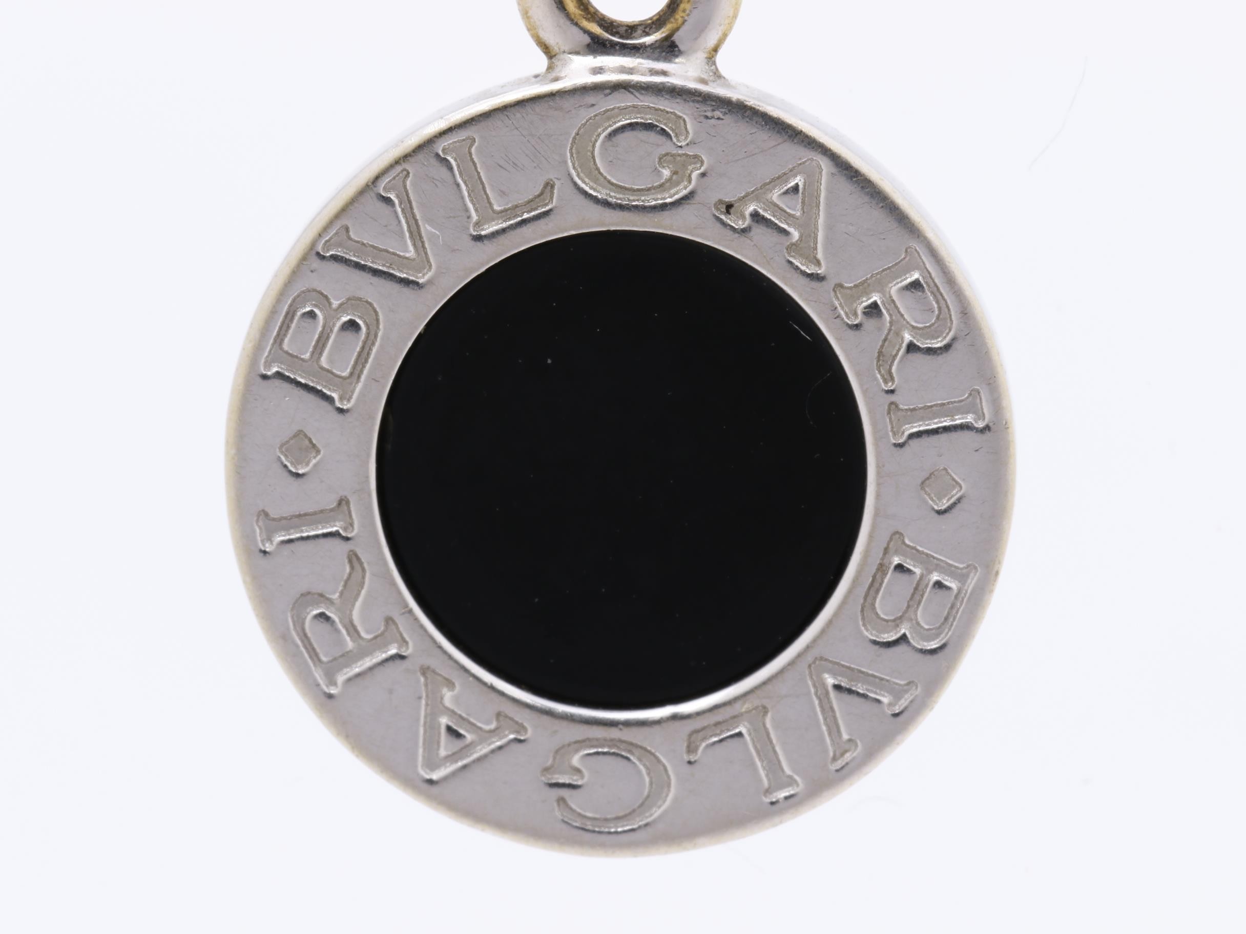 750WG Bulgari pendant top, 3.8g, onyx — view 2