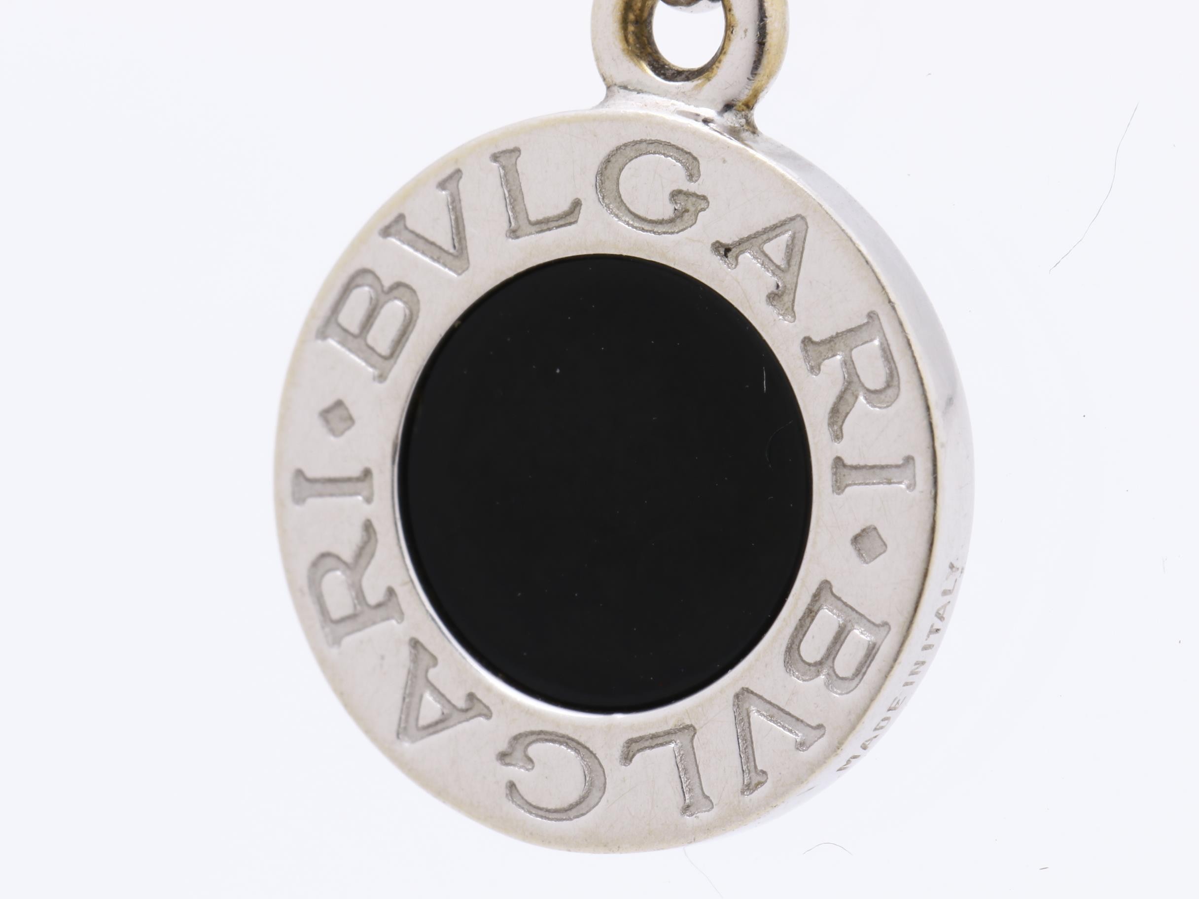 750WG Bulgari pendant top, 3.8g, onyx — view 3