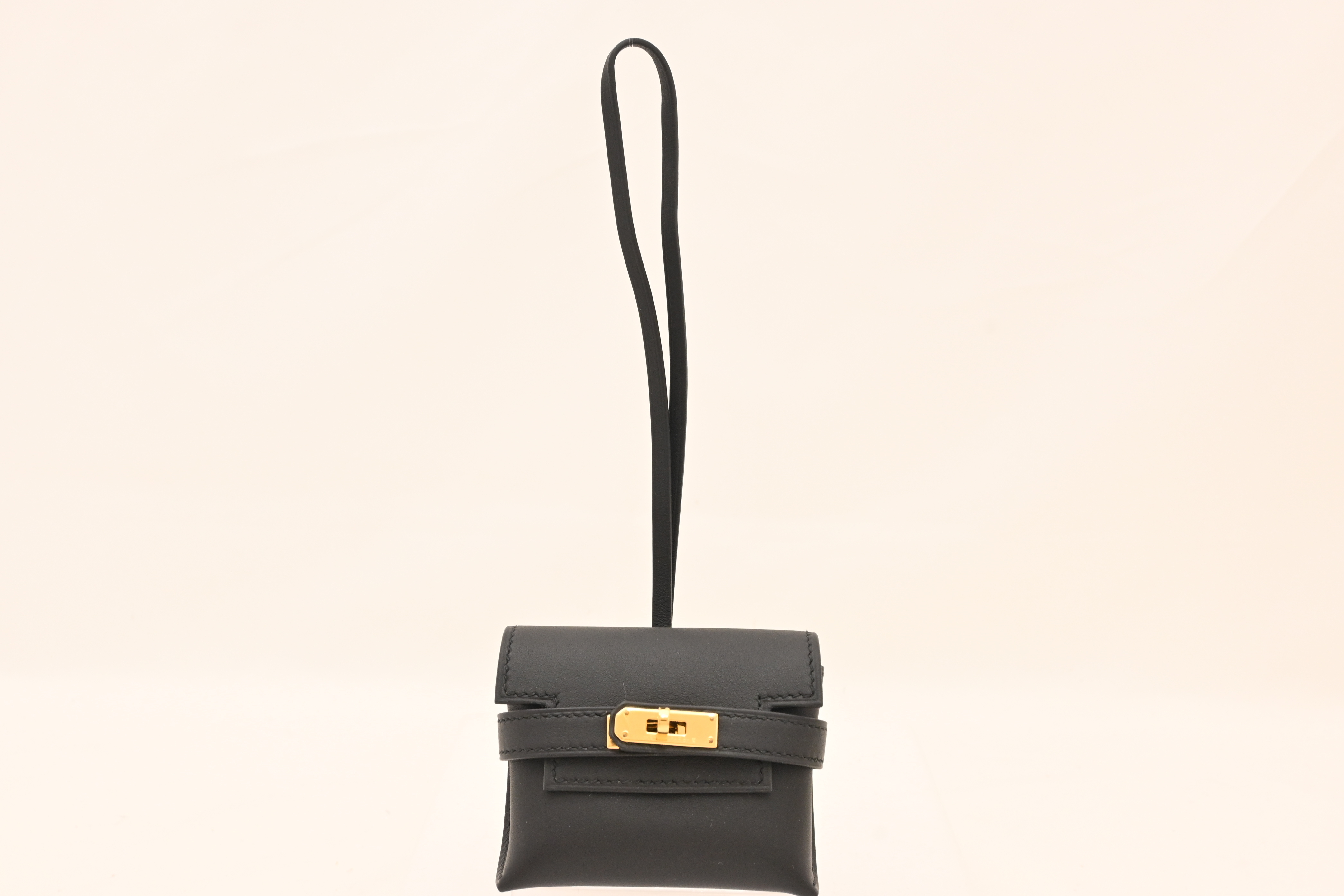 Kelly Festival Charm, Black with Gold Hardware, Swift Leather, Other Accessories — view 2