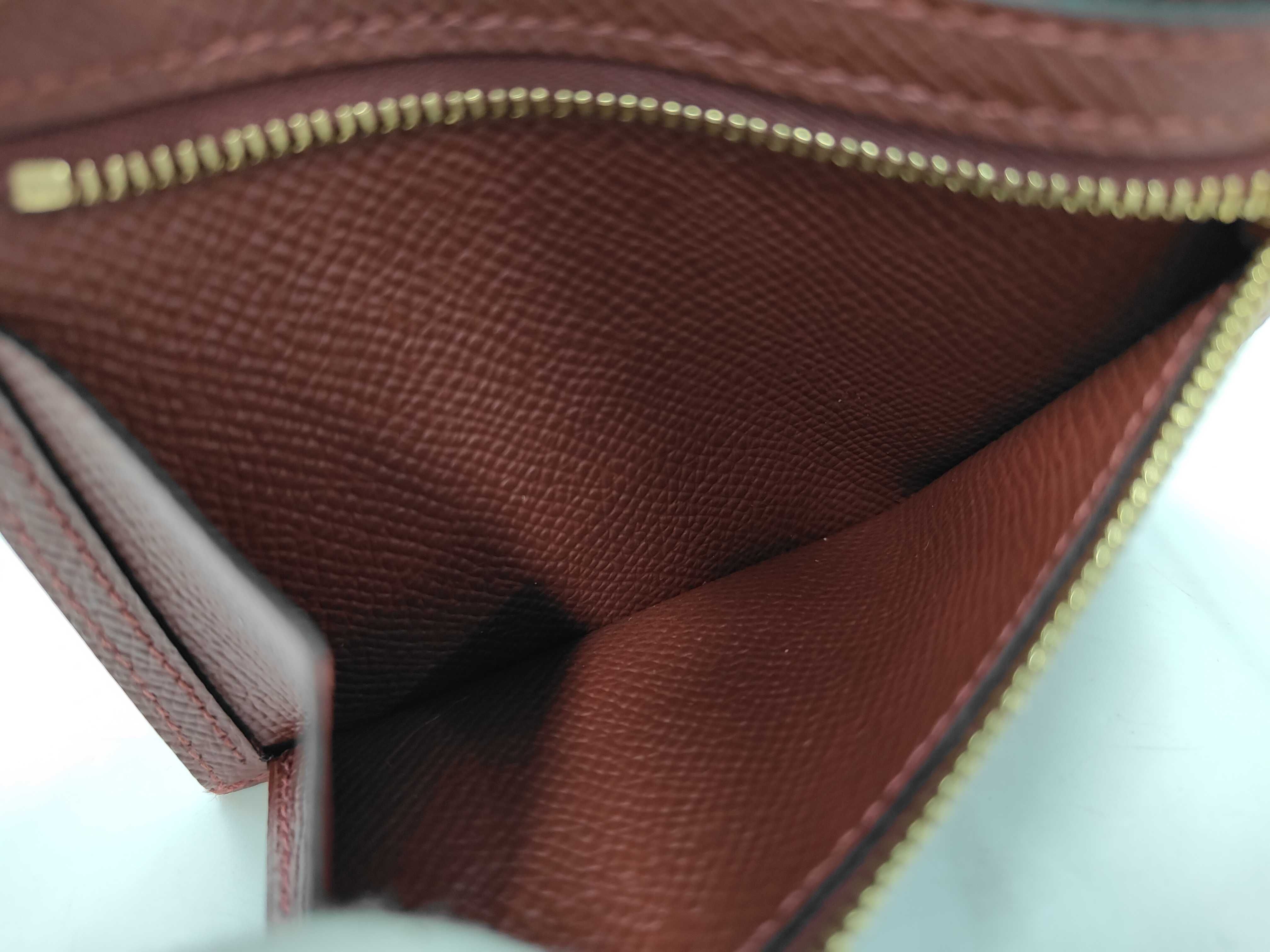 Bearn Compact Wallet, Rouge H, Veau Epsom Leather, W Stamp: 2024 Model — view 12