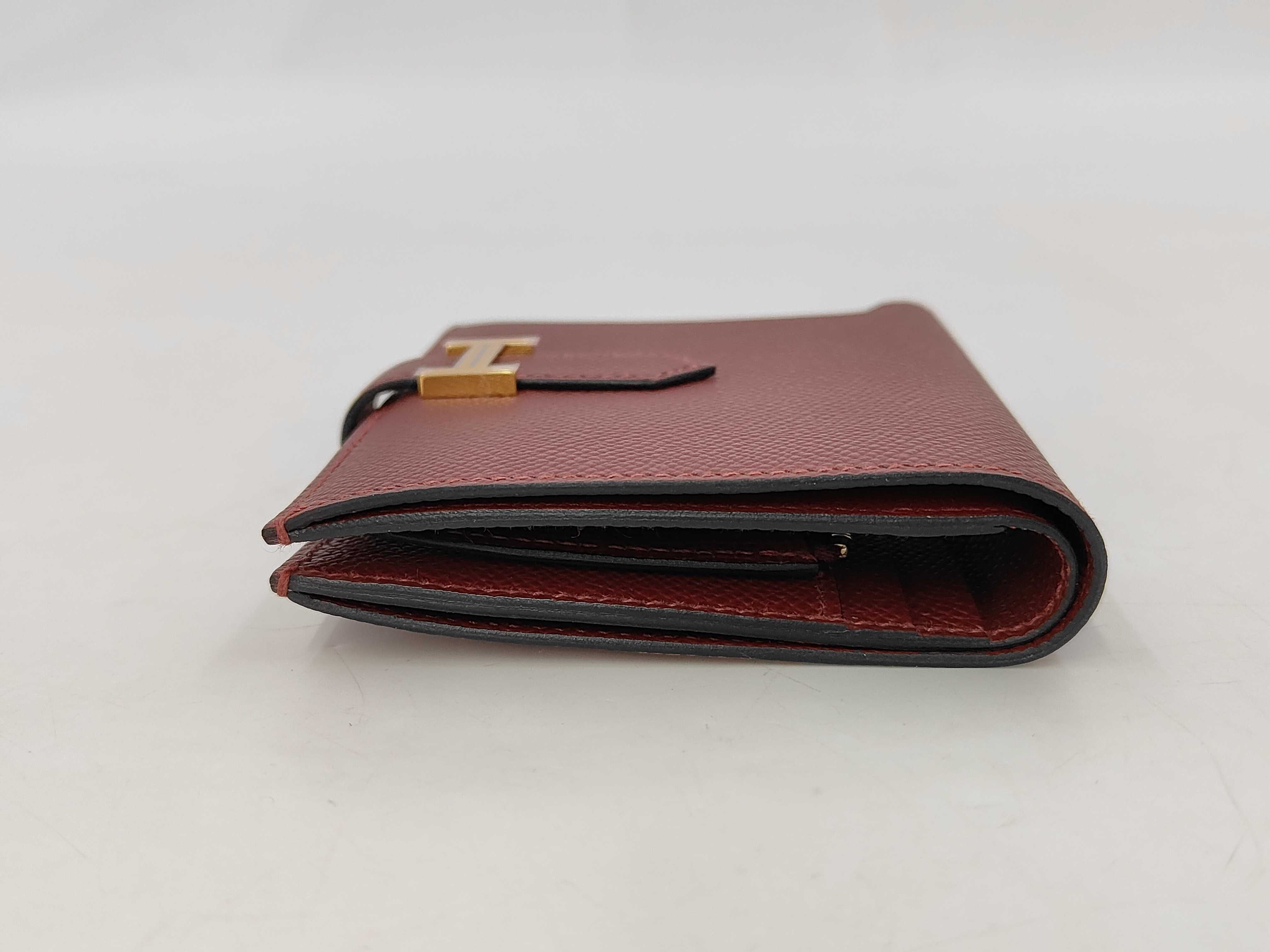 Bearn Compact Wallet, Rouge H, Veau Epsom Leather, W Stamp: 2024 Model — view 5