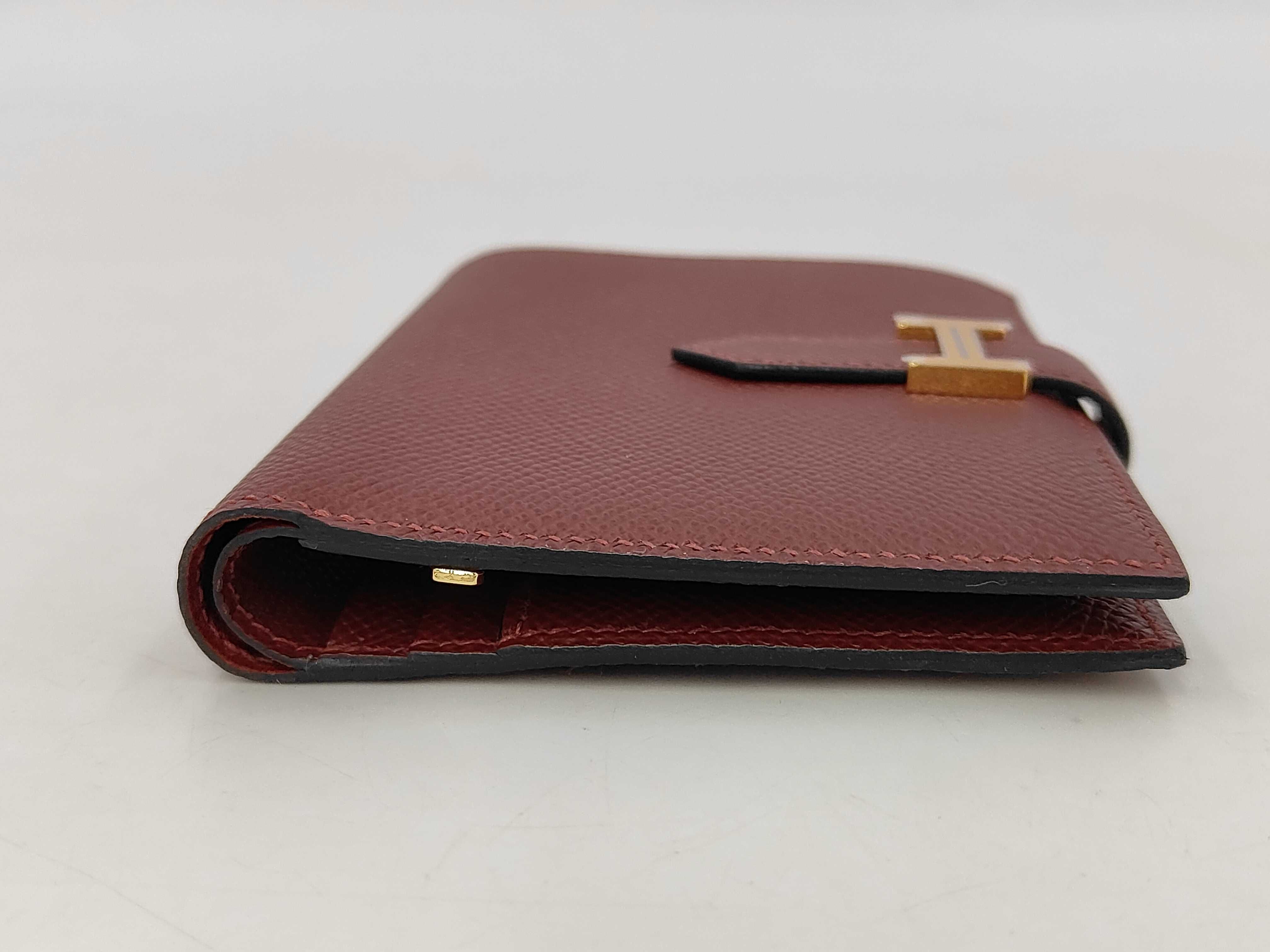 Bearn Compact Wallet, Rouge H, Veau Epsom Leather, W Stamp: 2024 Model — view 7