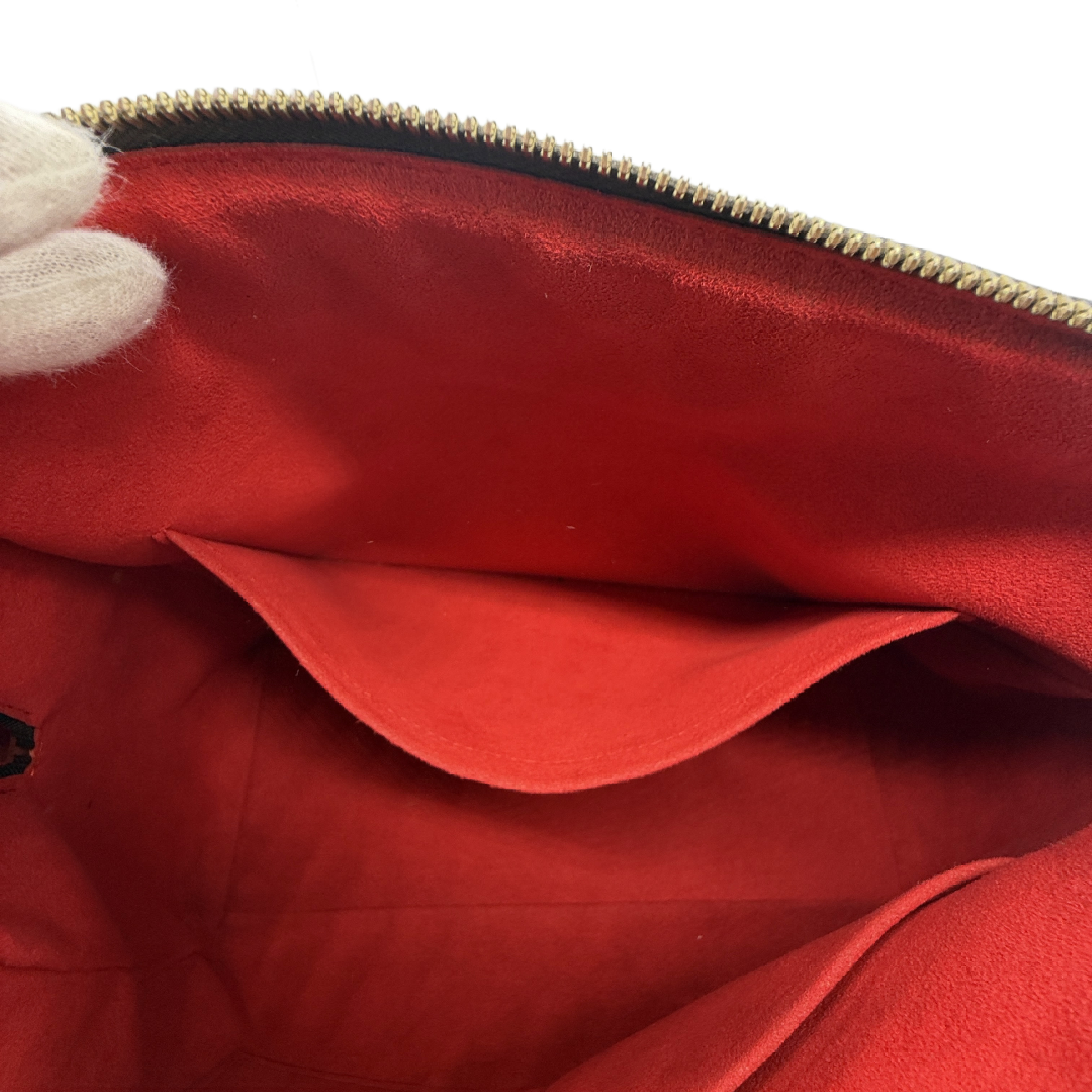 Monogram Estrella NM 2-Way Tote Bag Handbag Brown x Red Gold Hardware Shoulder Bag — view 14