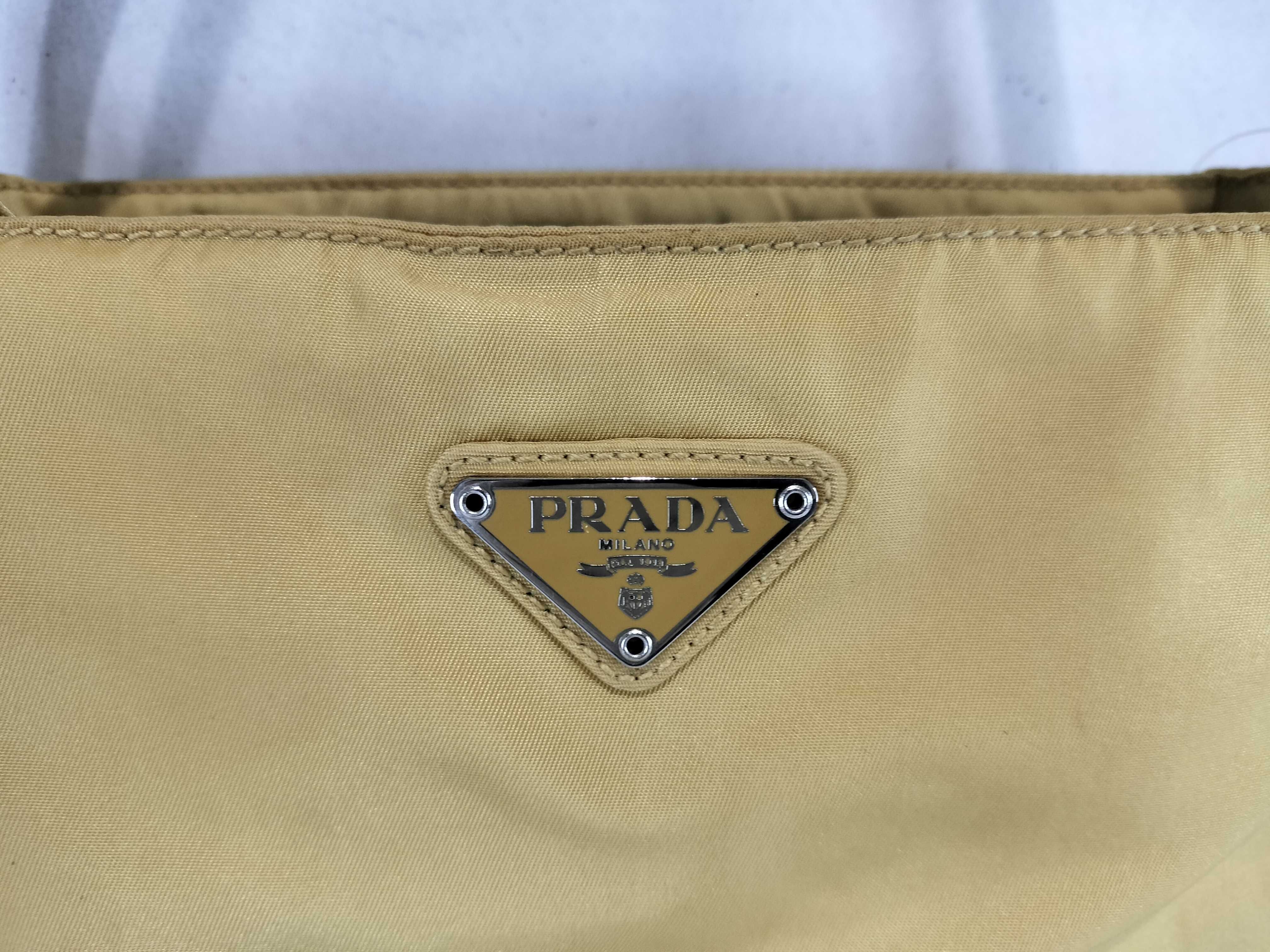 Nylon Tote Bag with Triangle Logo - Handbag — view 2