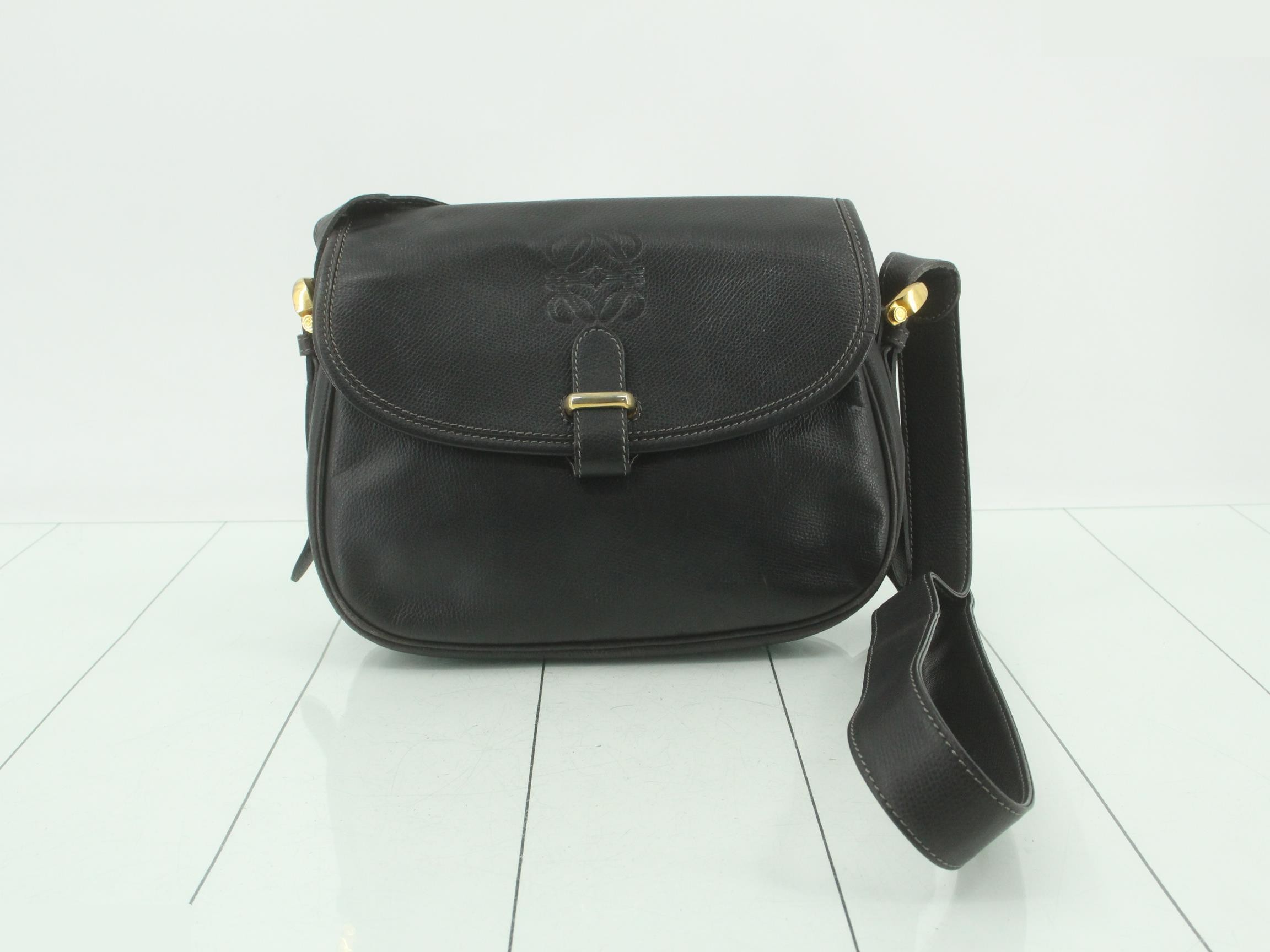 Leather Anagram Shoulder Bag