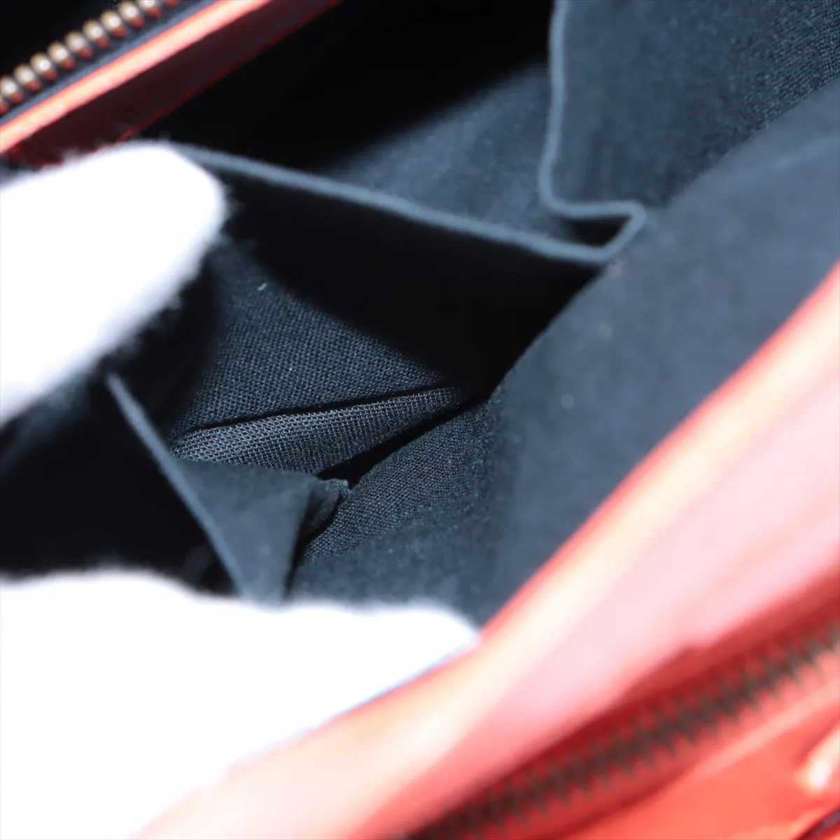Classic Velo Leather 2WAY Handbag Orange 235216 with Mirror — view 11