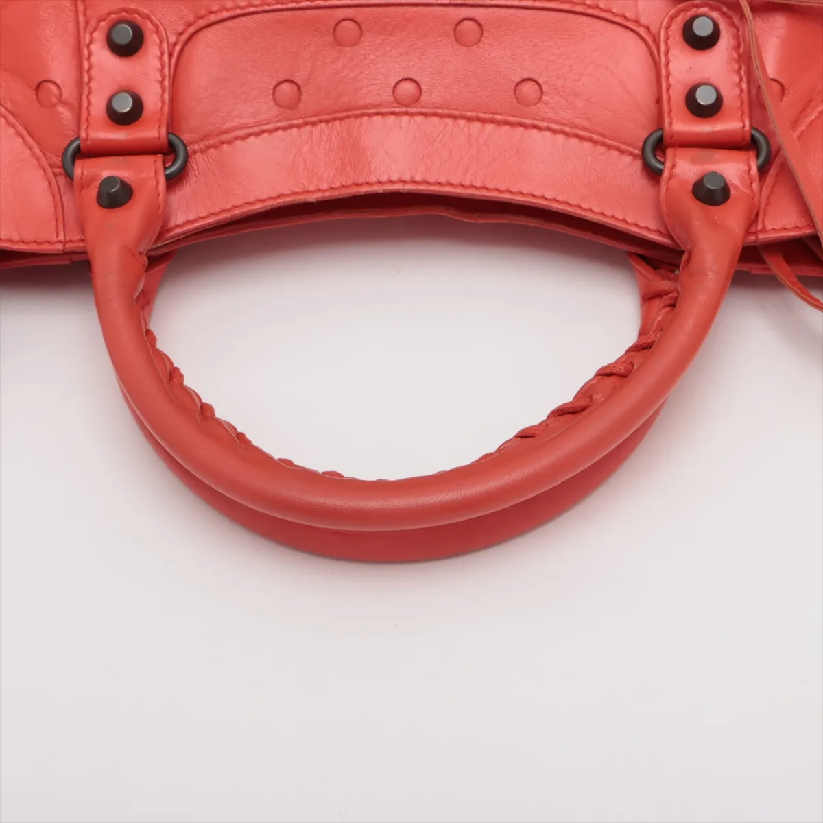 Classic Velo Leather 2WAY Handbag Orange 235216 with Mirror — view 5