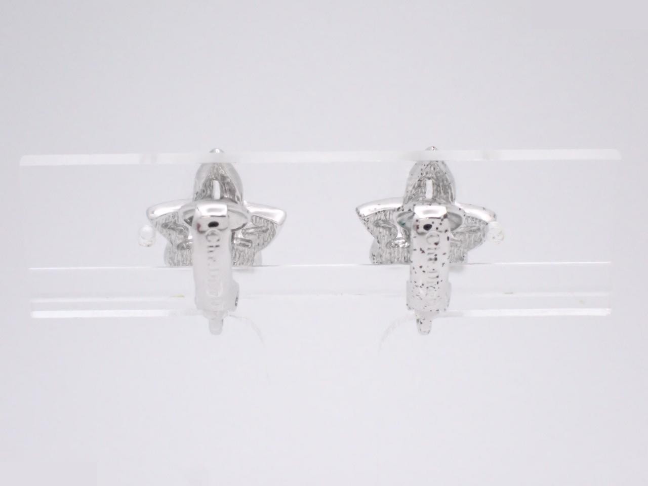 Other lines: Precious metals, earrings, leaf design, silver, rhinestones — view 2