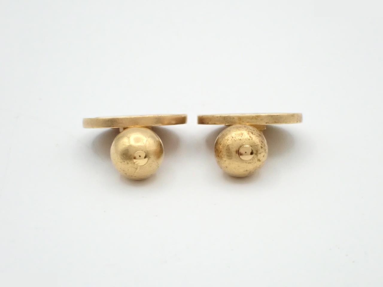 Coco mark gold cufflinks — view 2