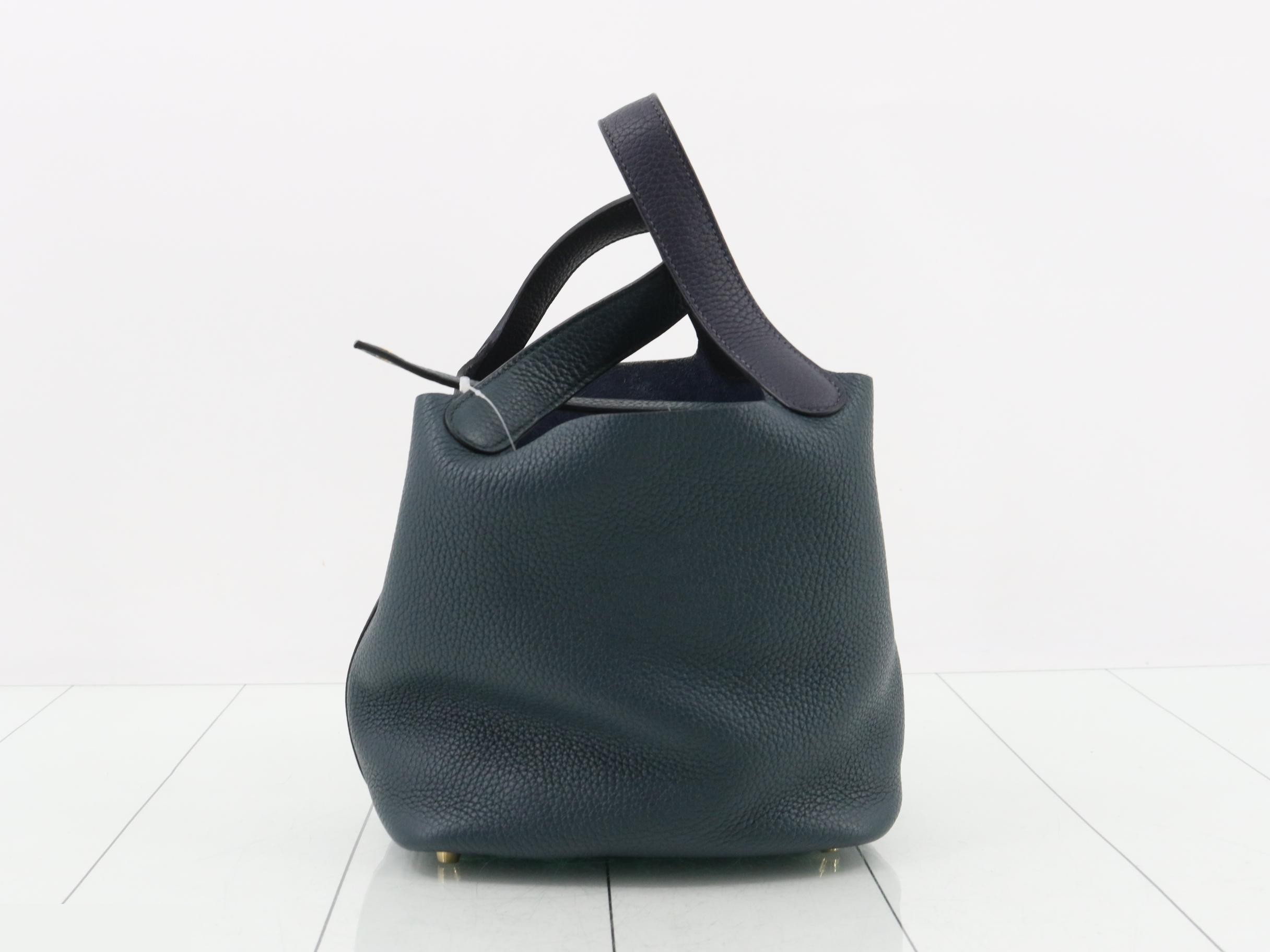 Picotin Lock PM Leather Handbag, Y Stamp — view 3