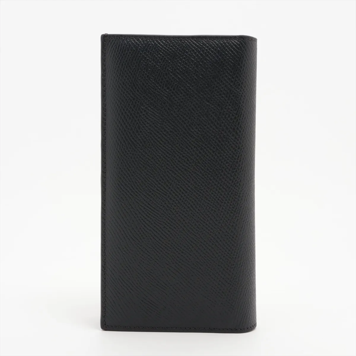 Vertical Wallet Leather Long Wallet Black — view 2