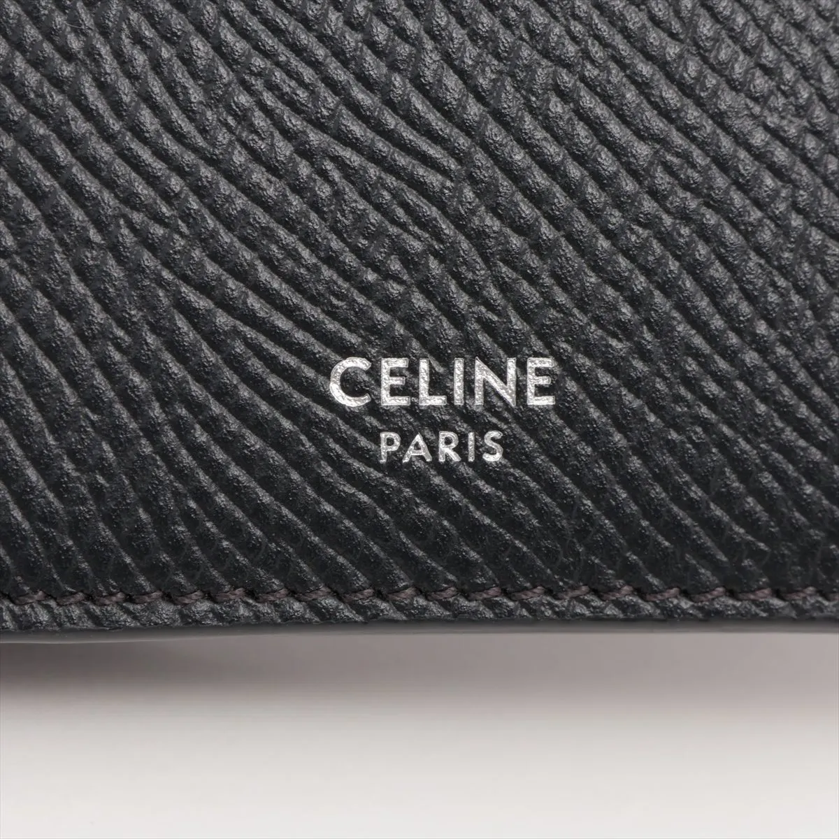 Vertical Wallet Leather Long Wallet Black — view 9