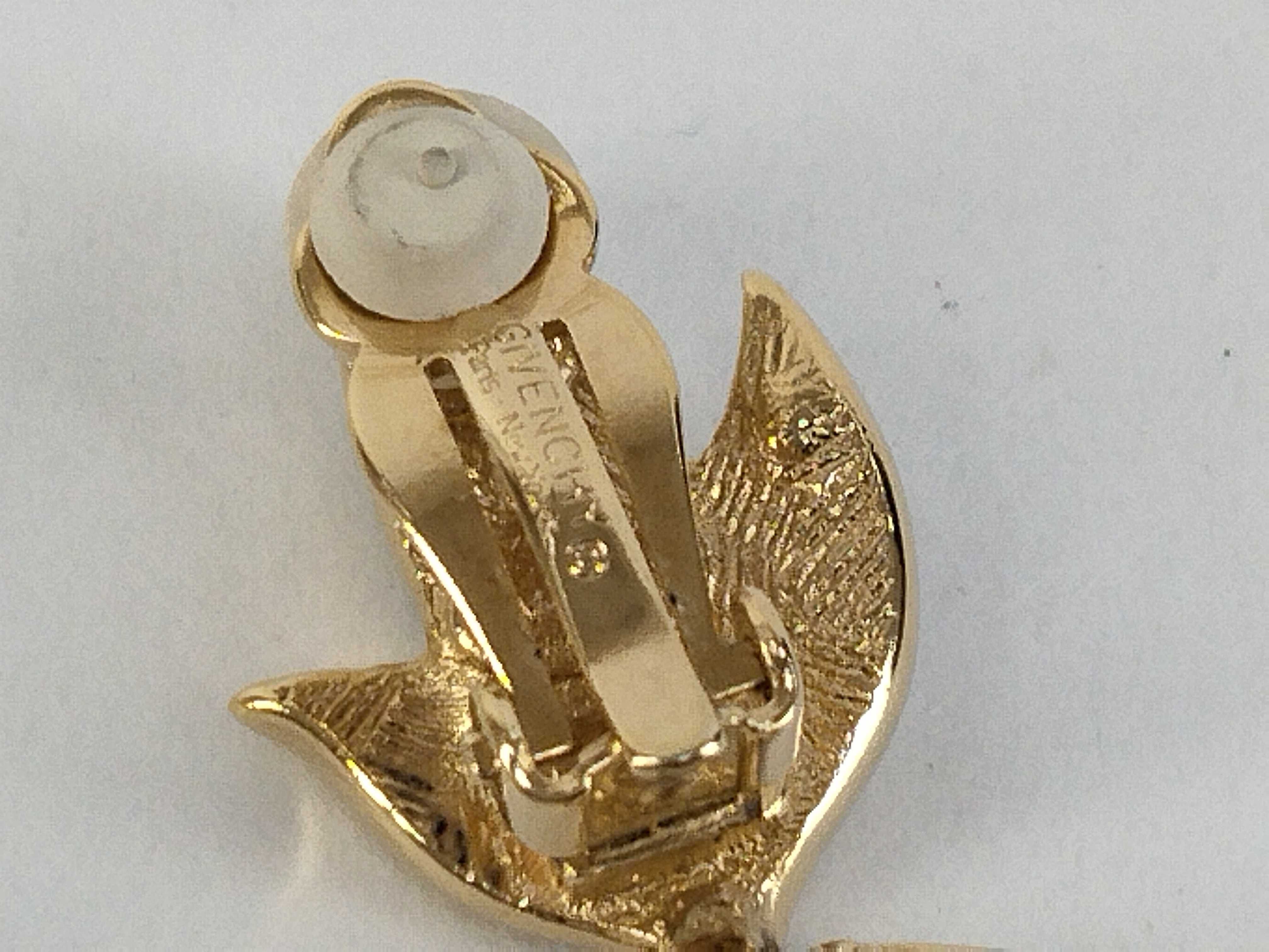 Hoop Leaf Rhinestone Gold Earrings — view 4