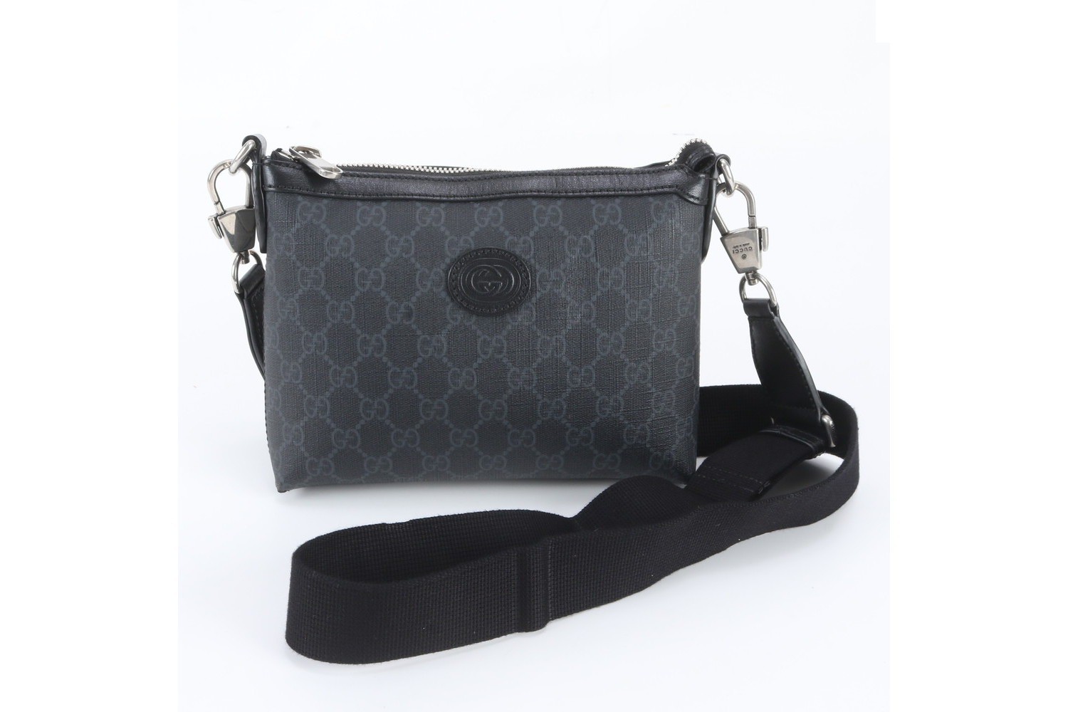 GG Supreme 760021 Leather Shoulder Bag (Crossbody)