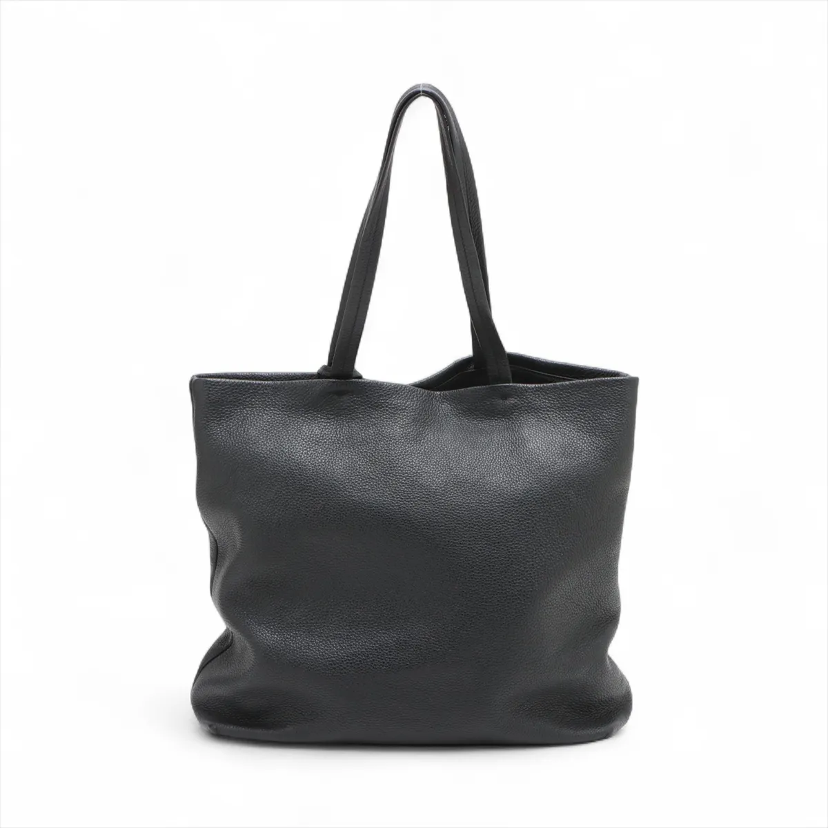 leather tote bag black — view 2