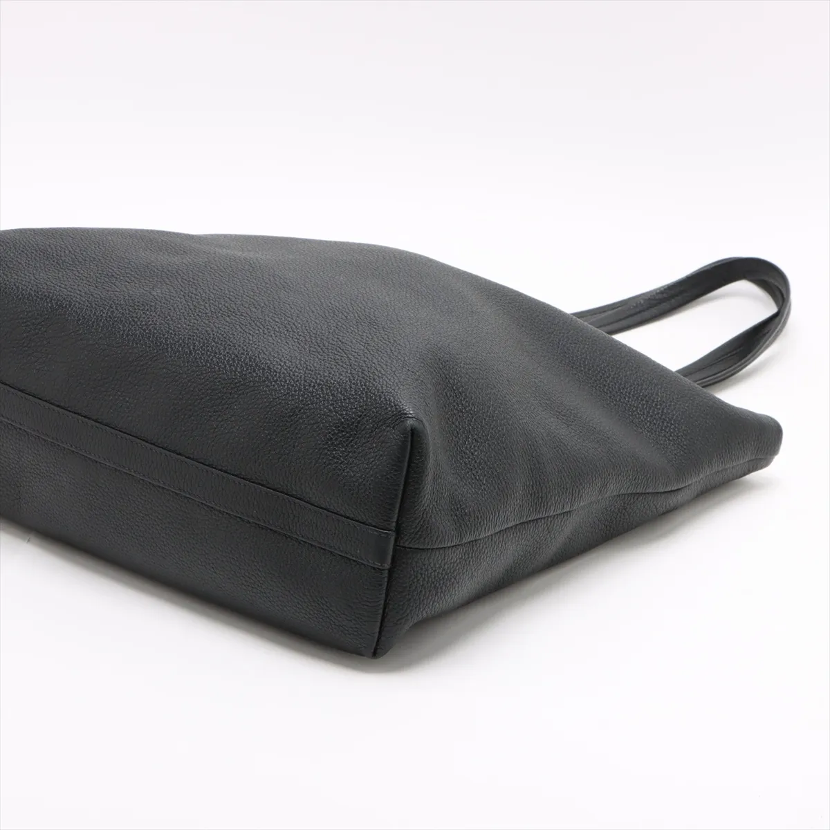 leather tote bag black — view 3