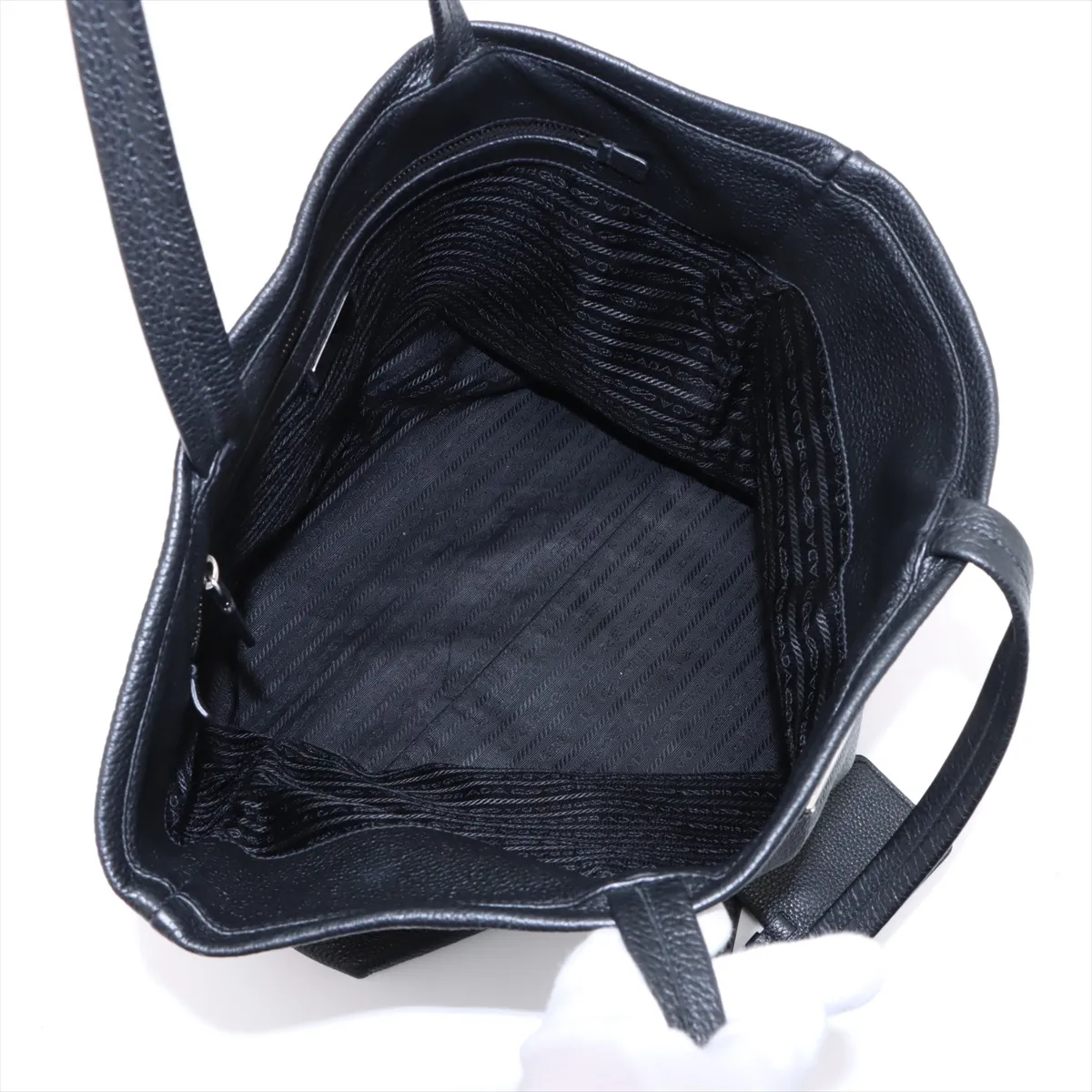 leather tote bag black — view 7