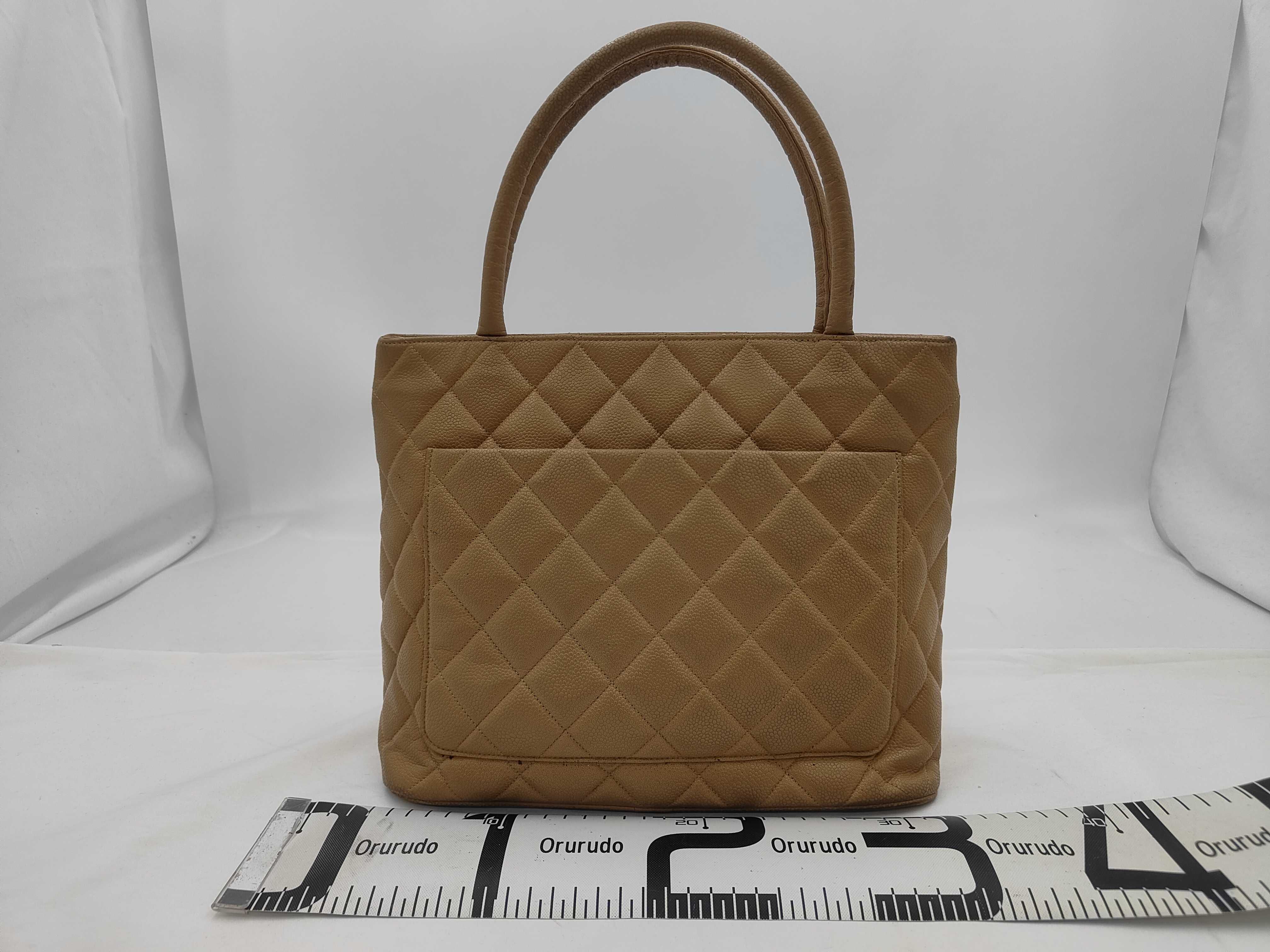Coco Reissue Tote Bag, Caviar Leather, Beige — view 2