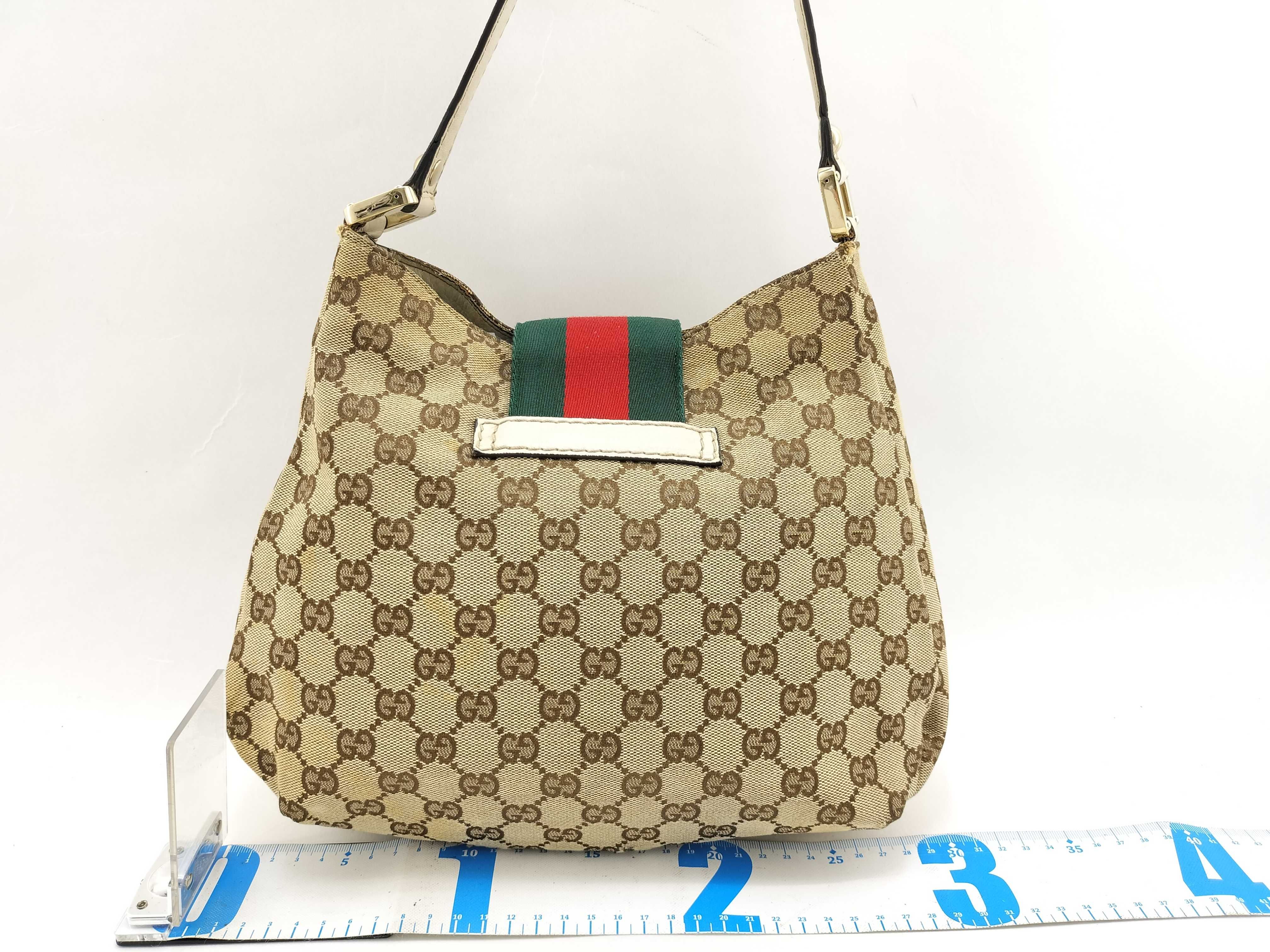 GG Canvas White Canvas GG Monogram Red and Green Buckle Mini Pumpkin Underarm Bag Shoulder Bag — view 2