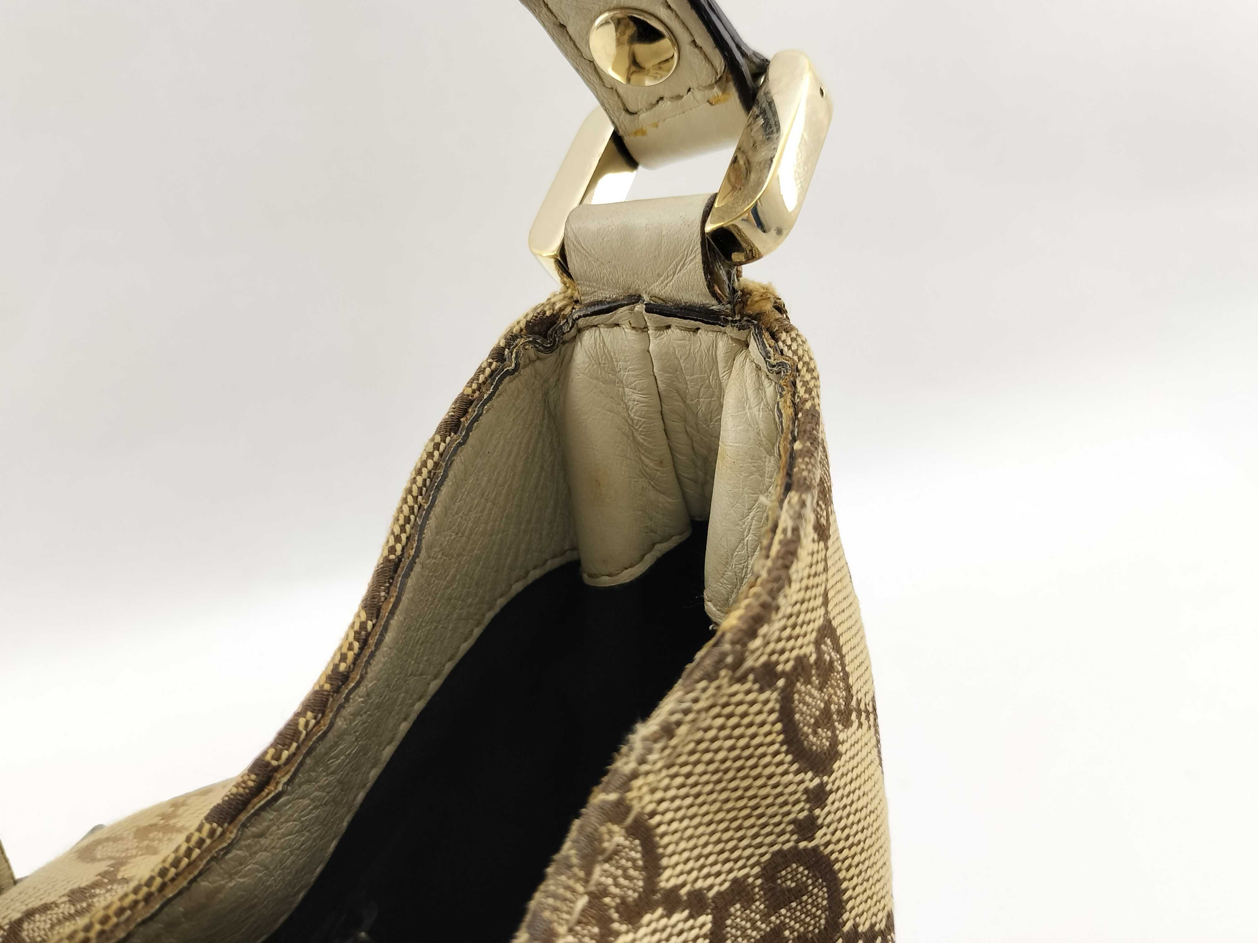 GG Canvas White Canvas GG Monogram Red and Green Buckle Mini Pumpkin Underarm Bag Shoulder Bag — view 13