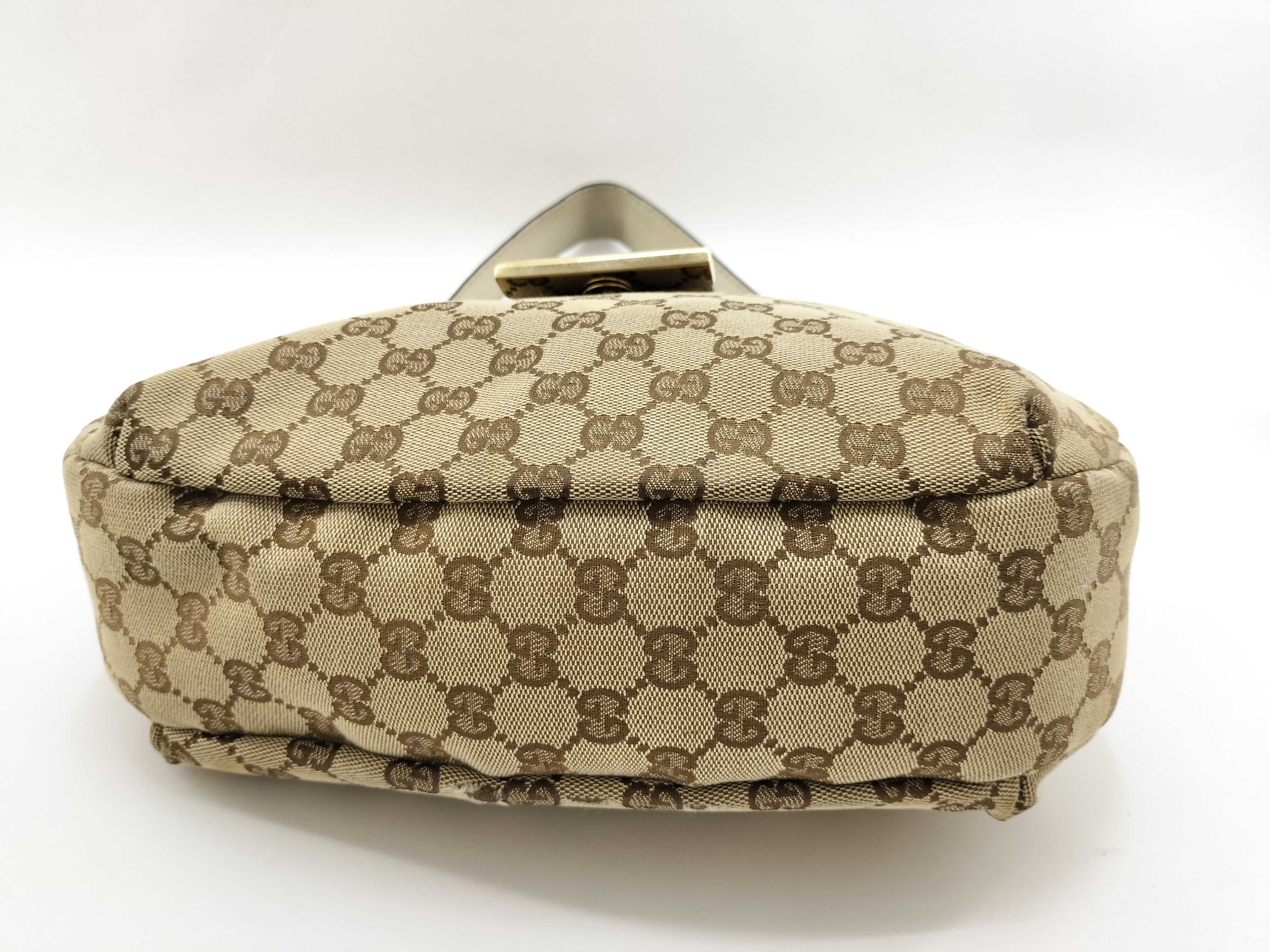 GG Canvas White Canvas GG Monogram Red and Green Buckle Mini Pumpkin Underarm Bag Shoulder Bag — view 4