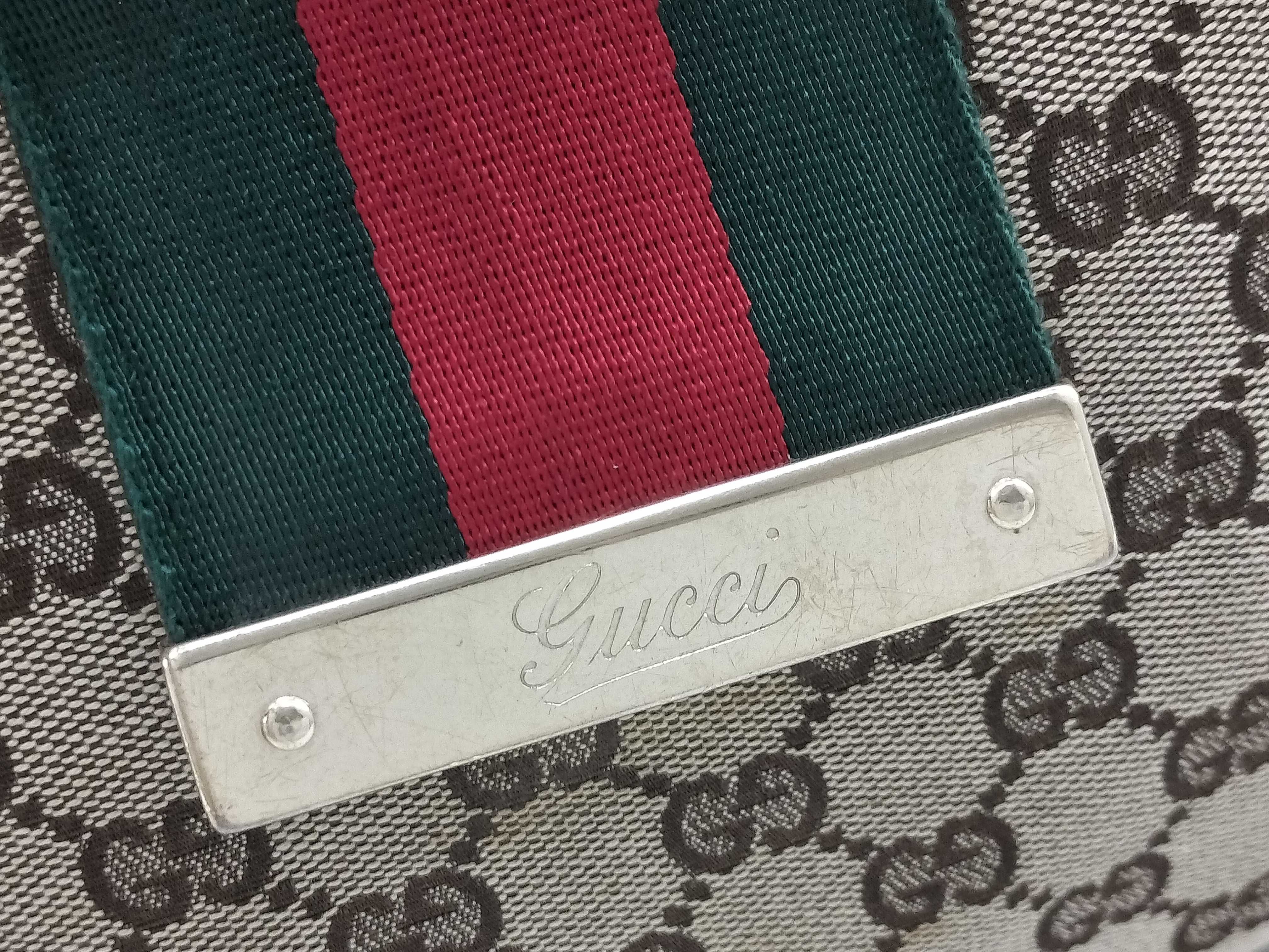 GG Canvas White Canvas GG Monogram Red and Green Buckle Mini Pumpkin Underarm Bag Shoulder Bag — view 9