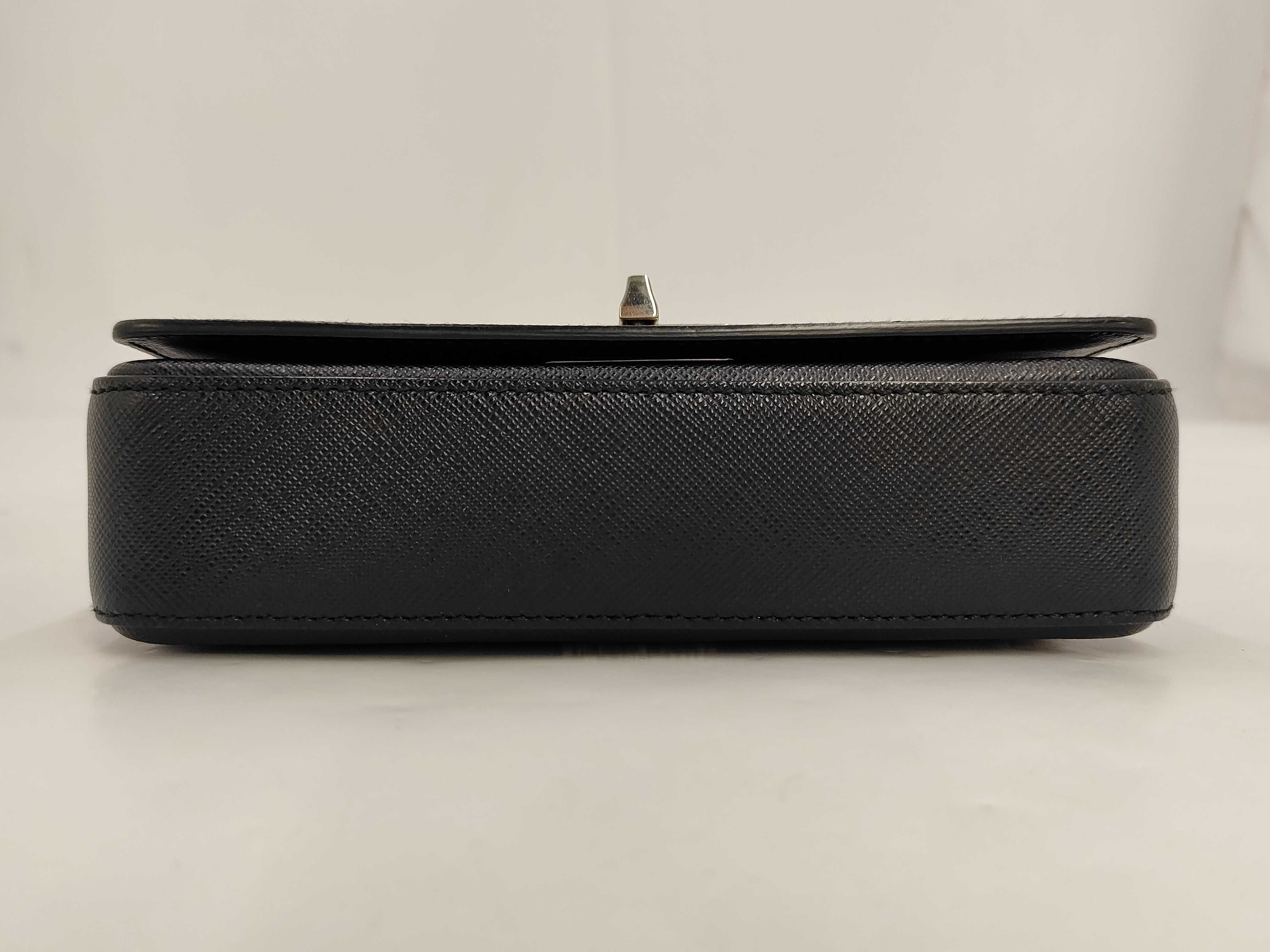 Saffiano Leather Black Shoulder Bag — view 3